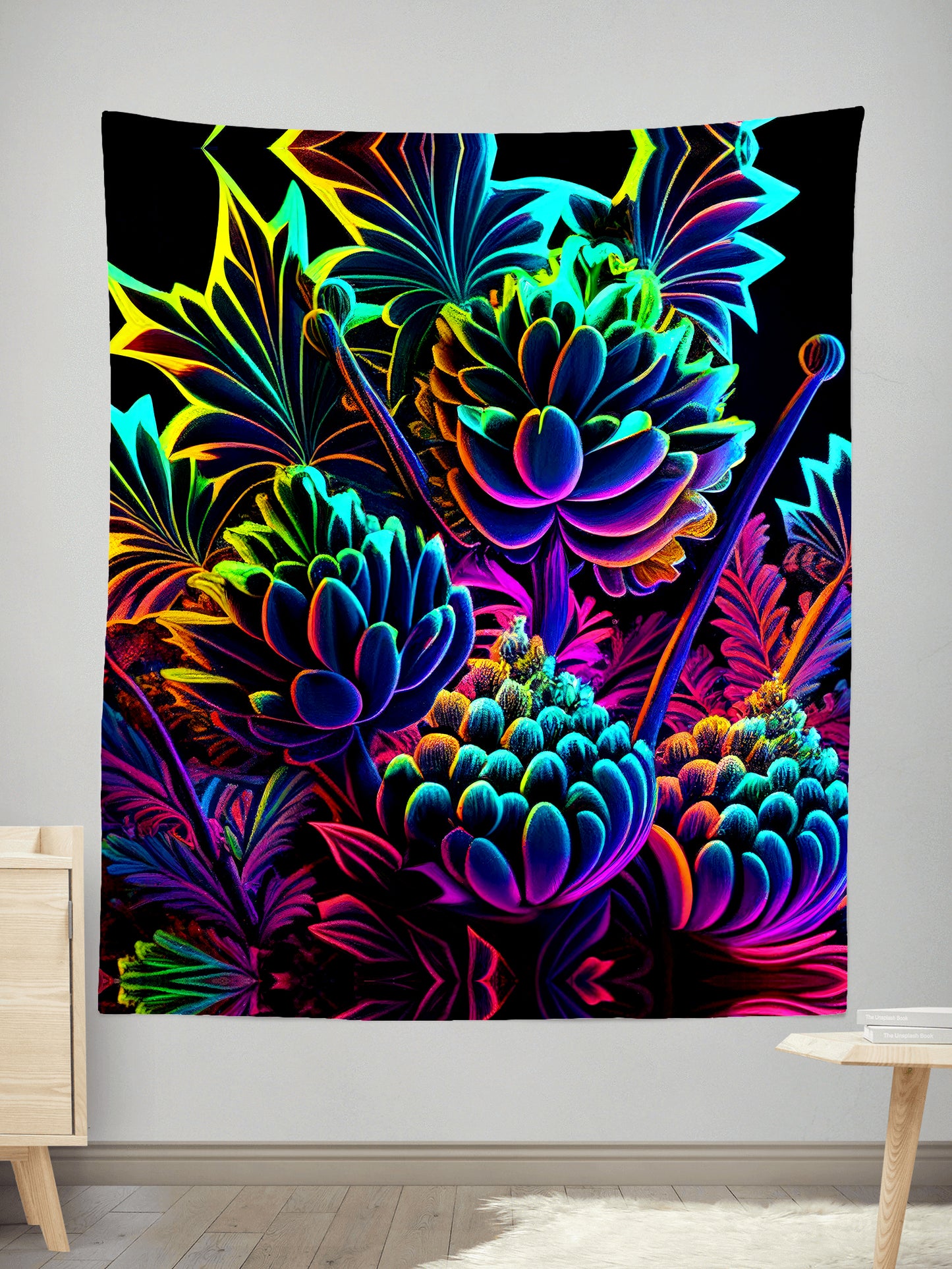 Psychedelic Bloom Tapestry, iEDM, | iEDM