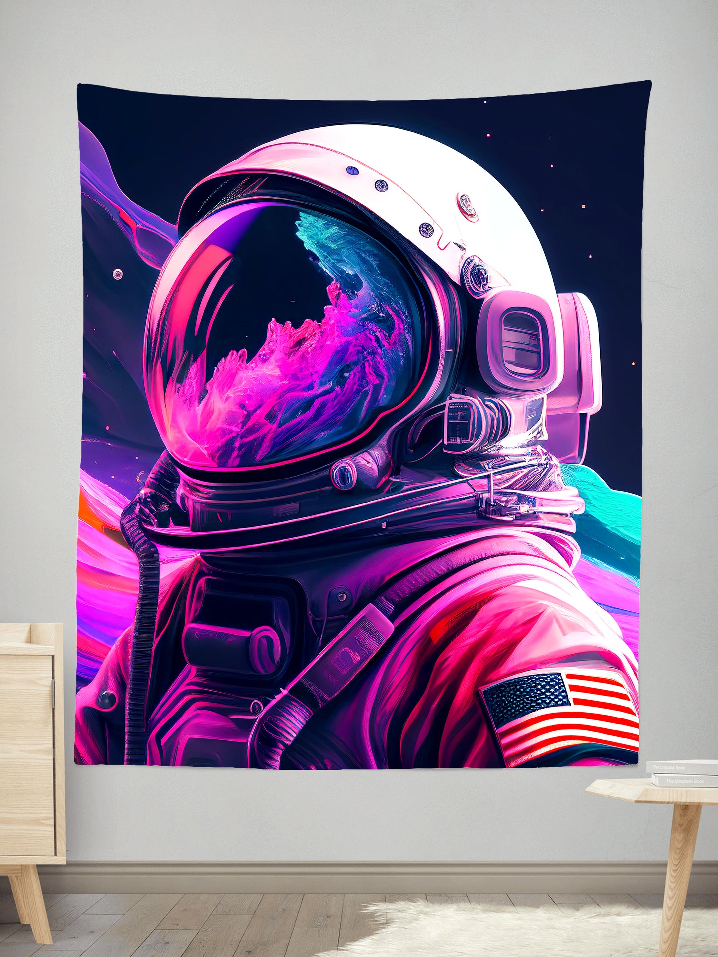 Synthwave Astronaut Tapestry, iEDM, | iEDM