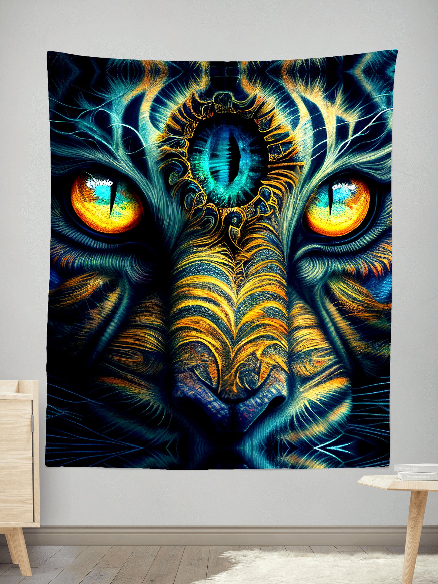 Tiger Eyes Psychedelic NV Tapestry, iEDM, | iEDM