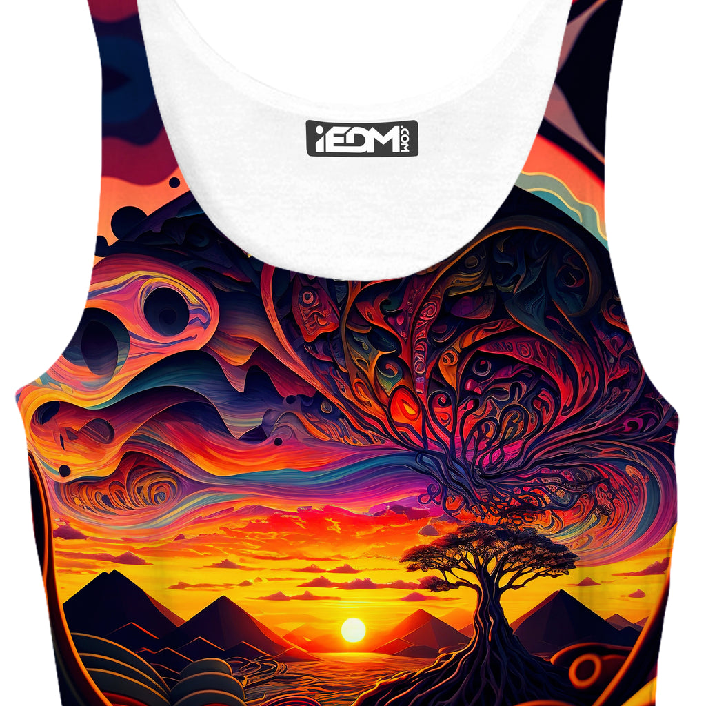 Acid Sunset Crop Top and Booty Shorts Combo, iEDM, | iEDM