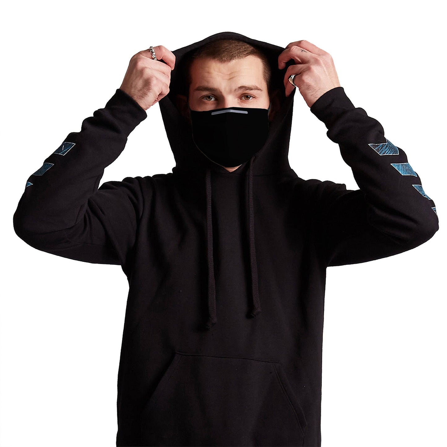 Black Face Mask With (4) PM 2.5 Carbon Inserts, iEDM, | iEDM