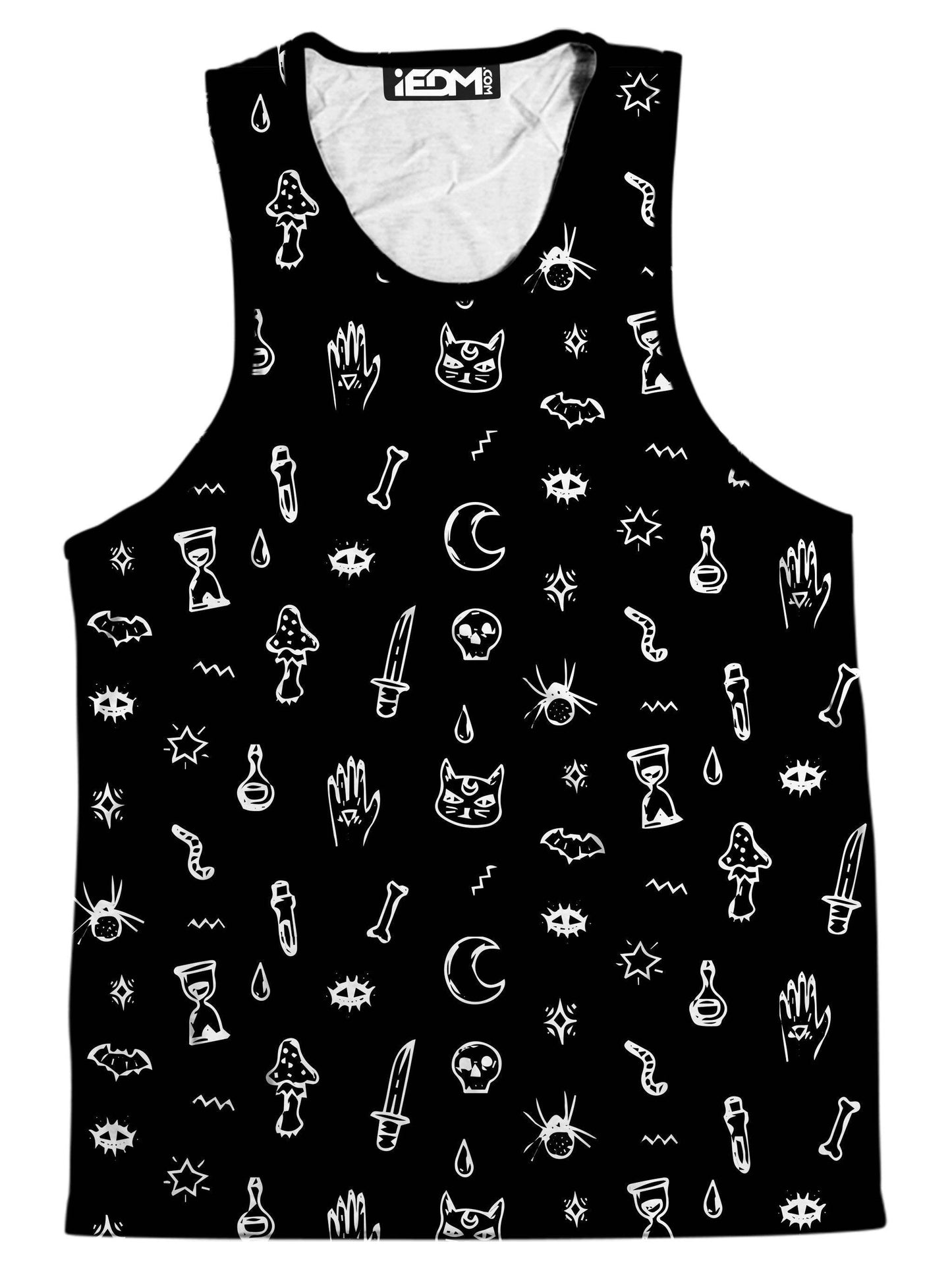 Black Pattern Men's Tank, iEDM, | iEDM