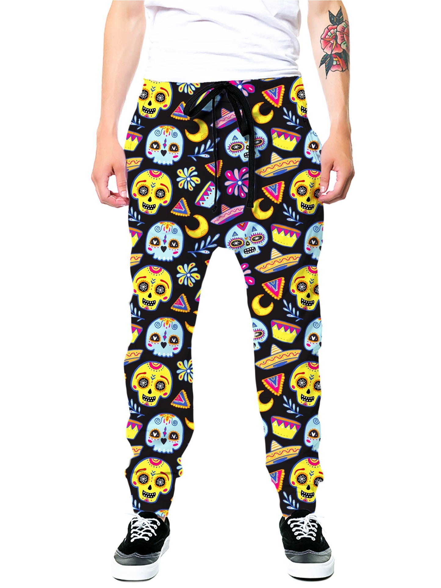 iEDM Dia Muertos Black Joggers - iEDM