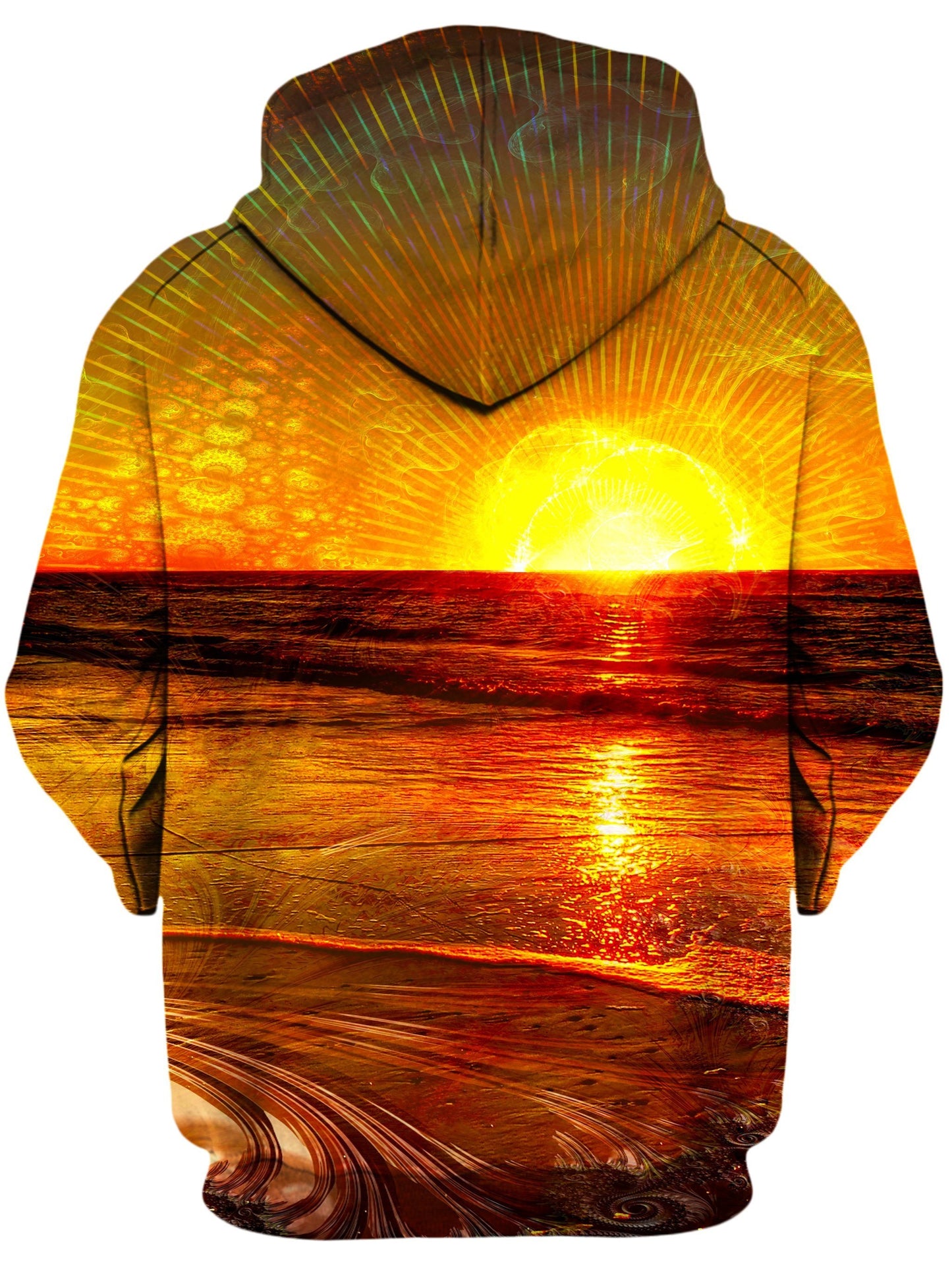 Fractal Sunset Unisex Hoodie, Lucid Eye Studios, | iEDM