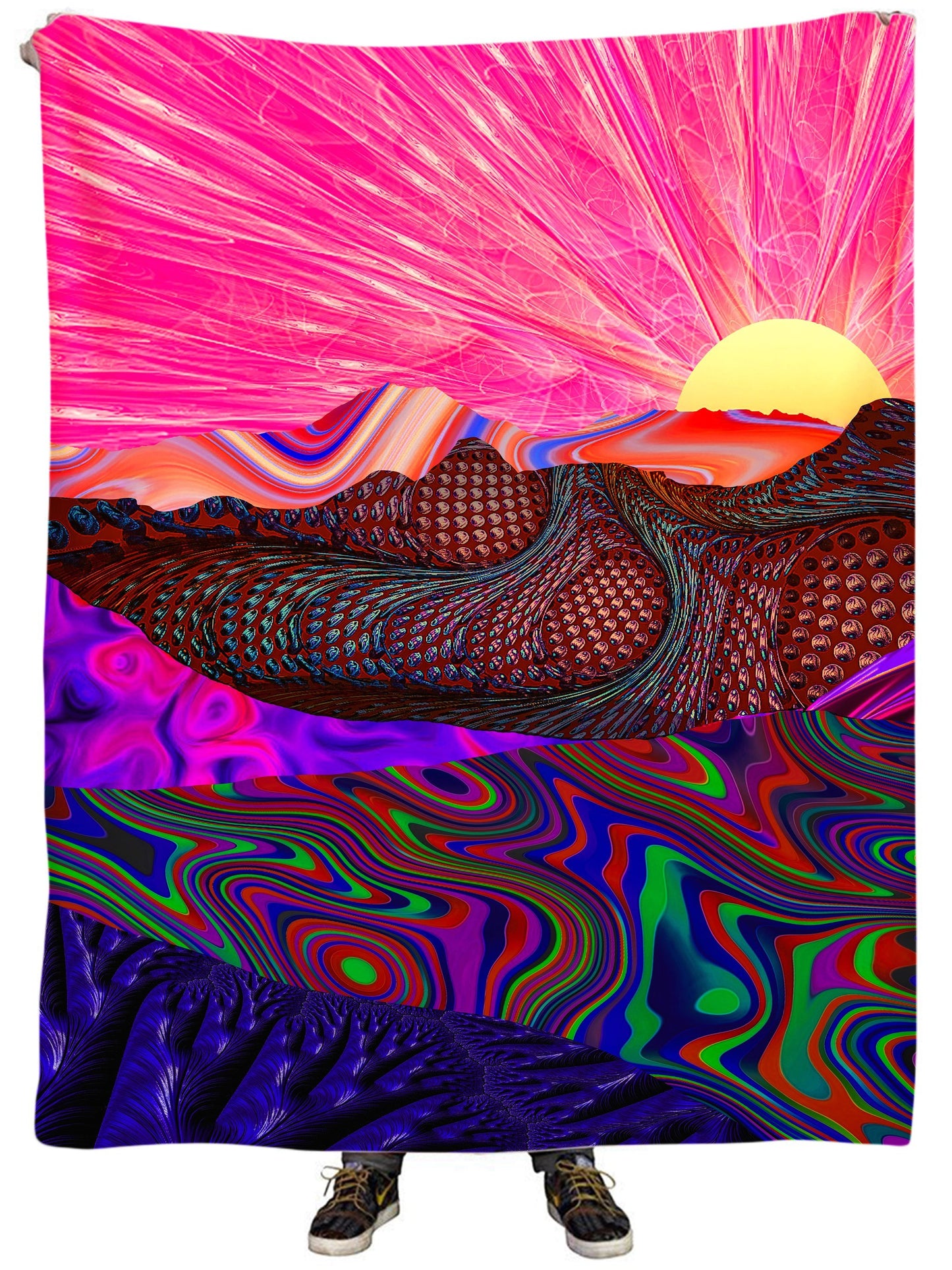 Trippy Trek Plush Blanket, Lucid Eye Studios, | iEDM