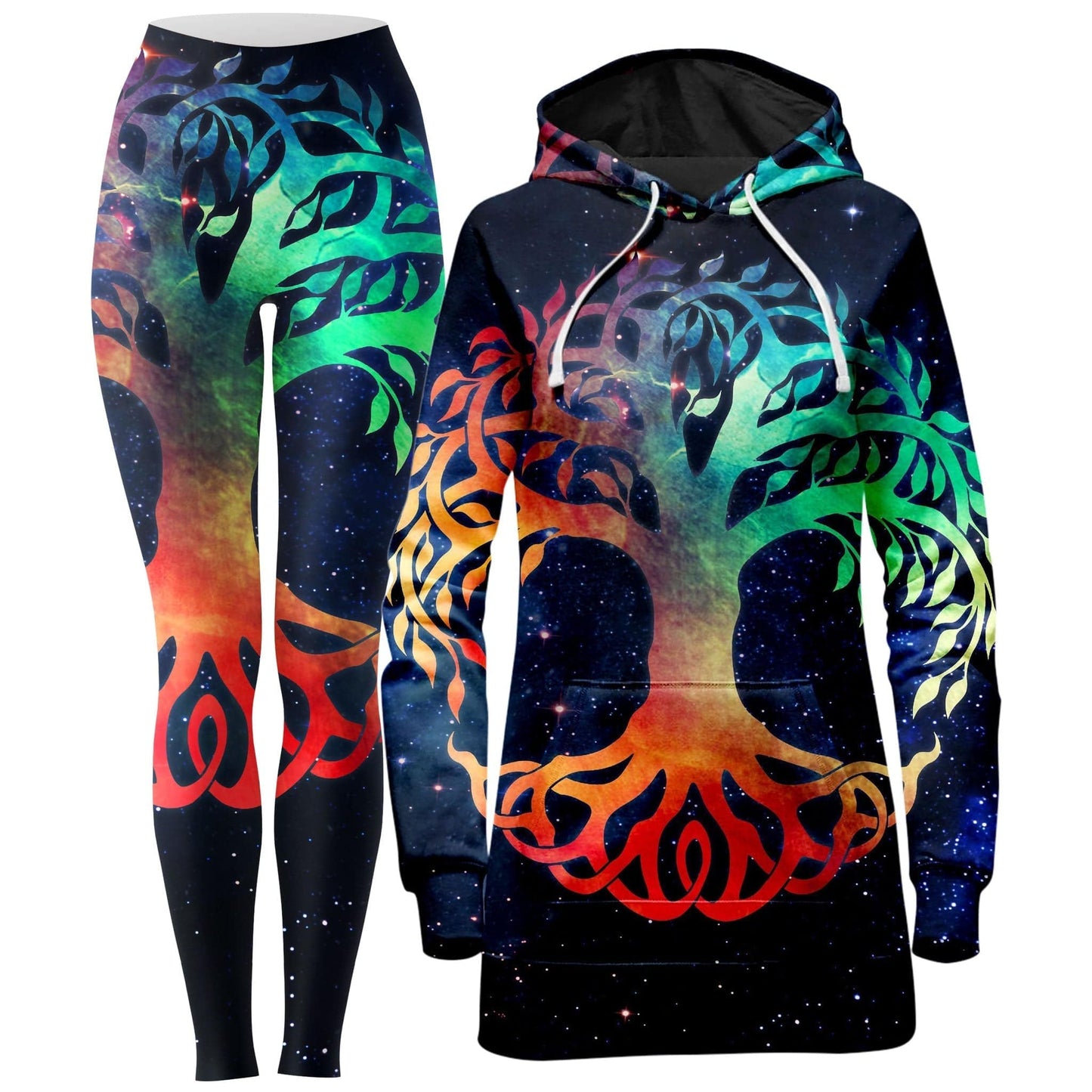 Tree of Life Hoodie Dress and Leggings Combo, MCAshe Spiritual Art, | iEDM