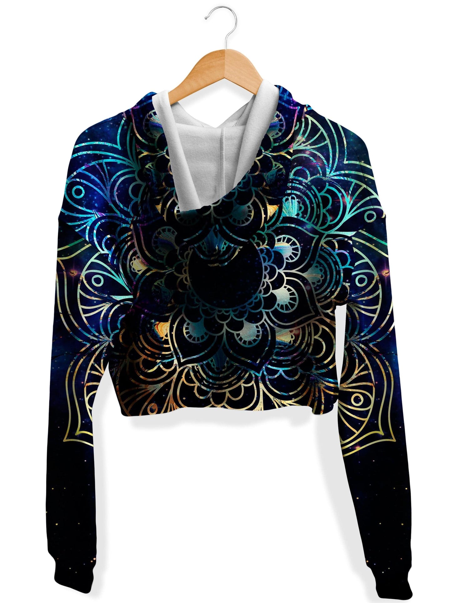 Galaxy Mandala Fleece Crop Hoodie (Ready To Ship), MCAshe Spiritual Art, | iEDM