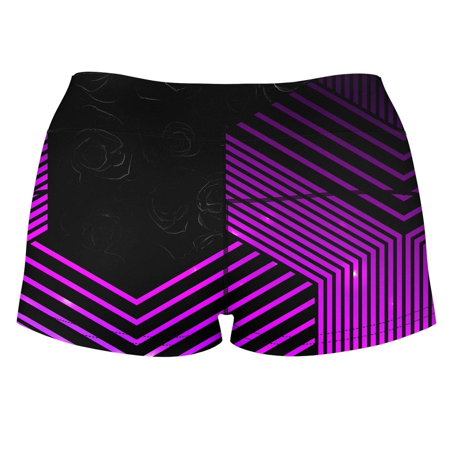 Connected Hex High-Waisted Women's Shorts, Noctum X Truth, | iEDM
