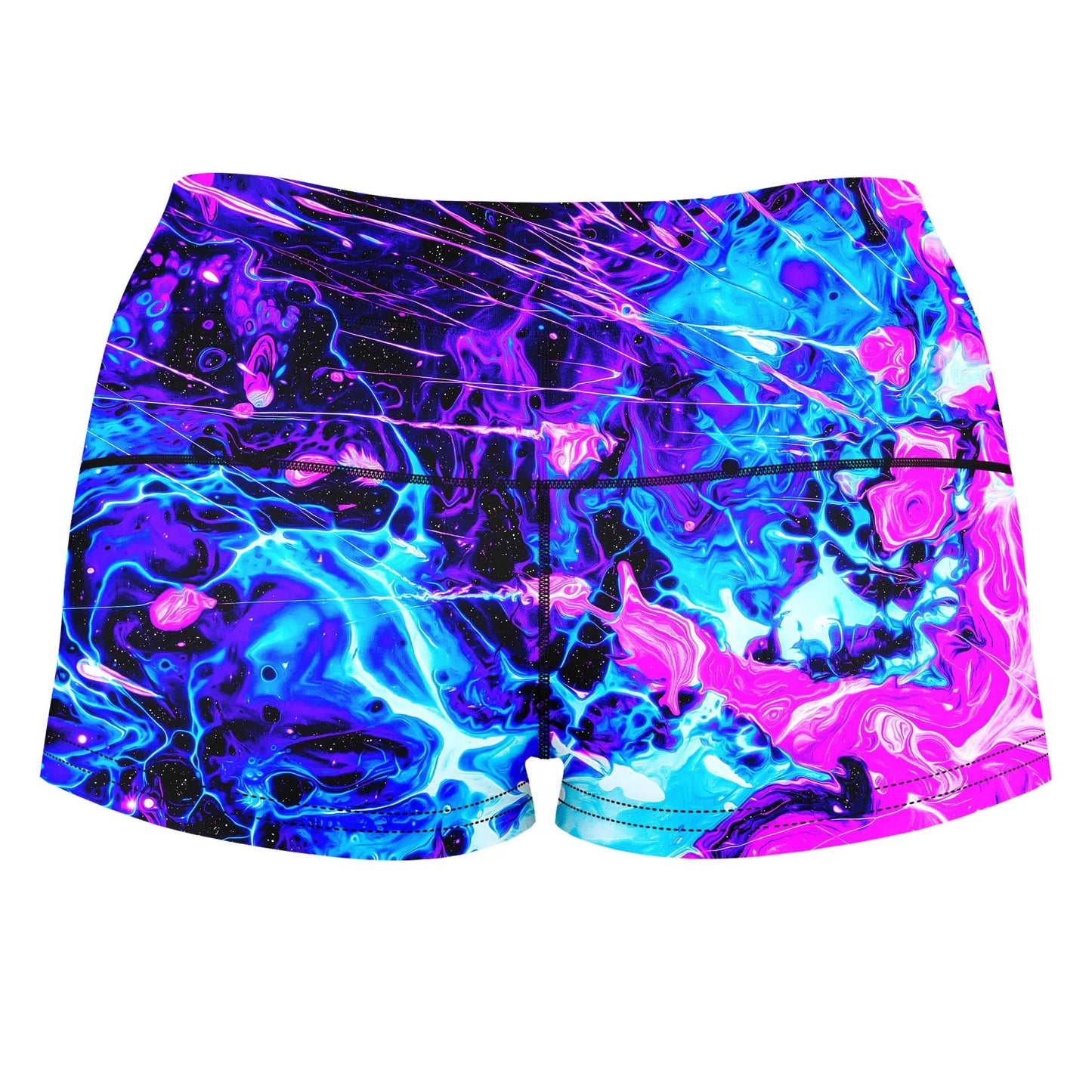 Cosmic Burst High-Waisted Women's Shorts, Noctum X Truth, | iEDM