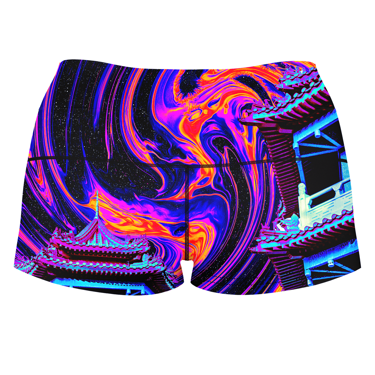 Enlightened Path High-Waisted Women's Shorts, Noctum X Truth, | iEDM