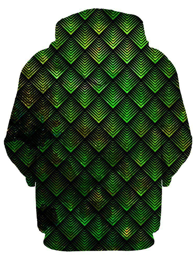Noctum X Truth Galactic Dragon Scale Green Unisex Zip-Up Hoodie - iEDM