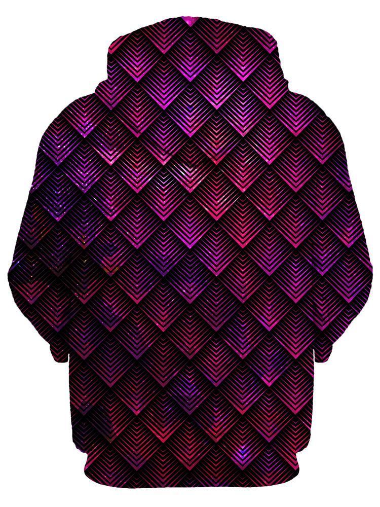 Noctum X Truth Galactic Dragon Scale Pink Unisex Zip-Up Hoodie - iEDM