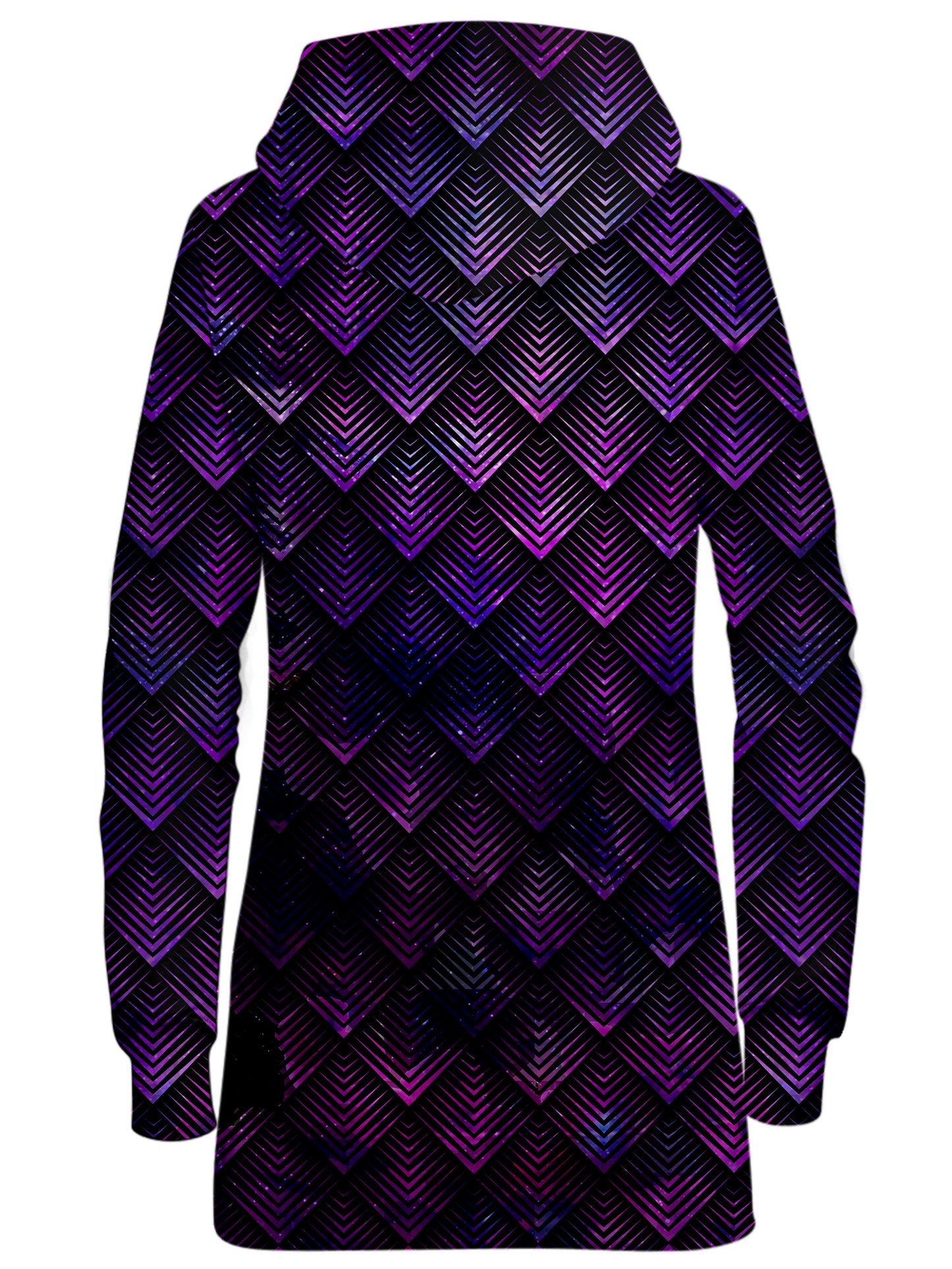 Galactic Dragon Scale Purple Hoodie Dress, Noctum X Truth, | iEDM