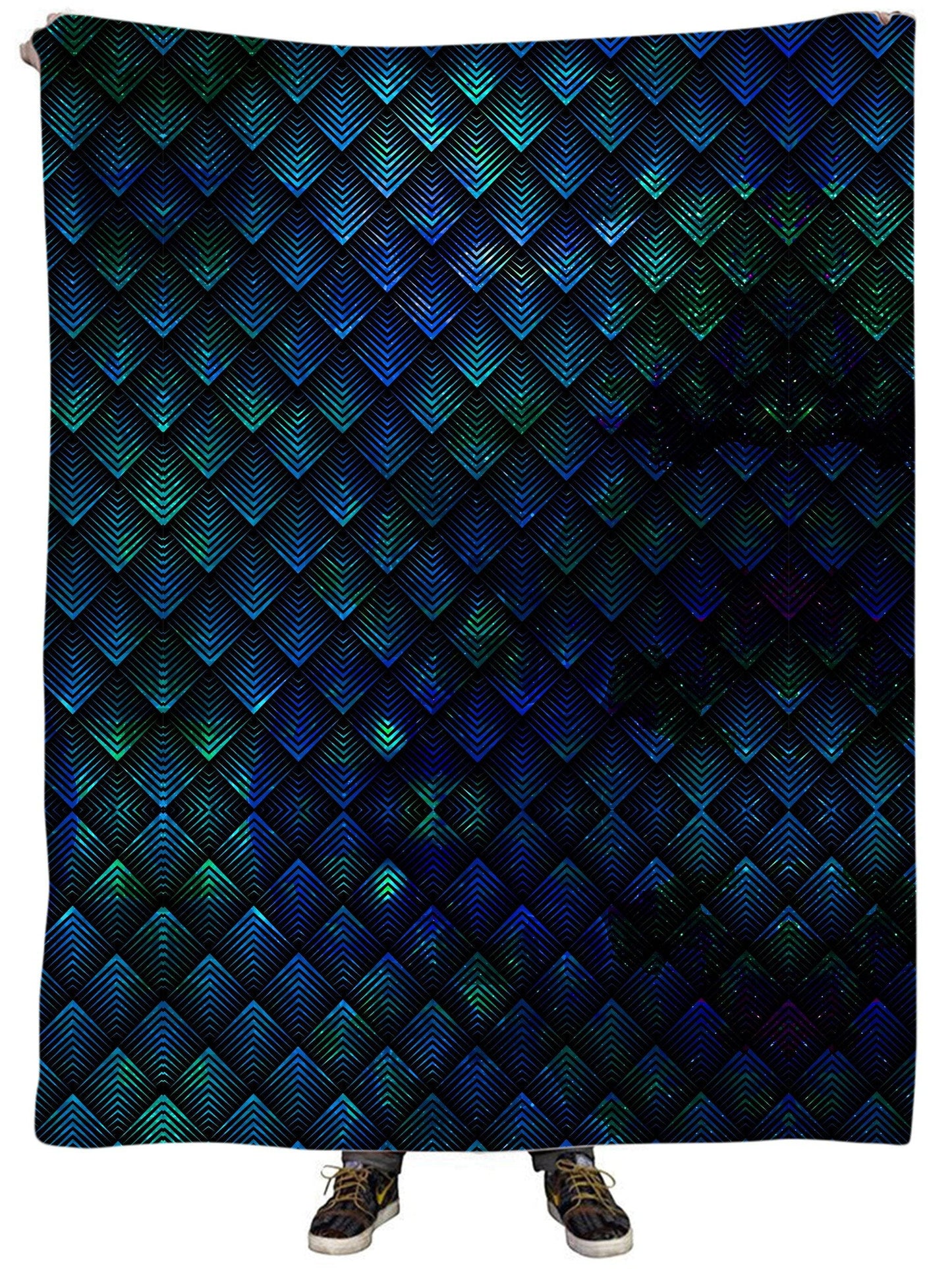 Galactic Dragon Scale Teal Plush Blanket, Noctum X Truth, | iEDM