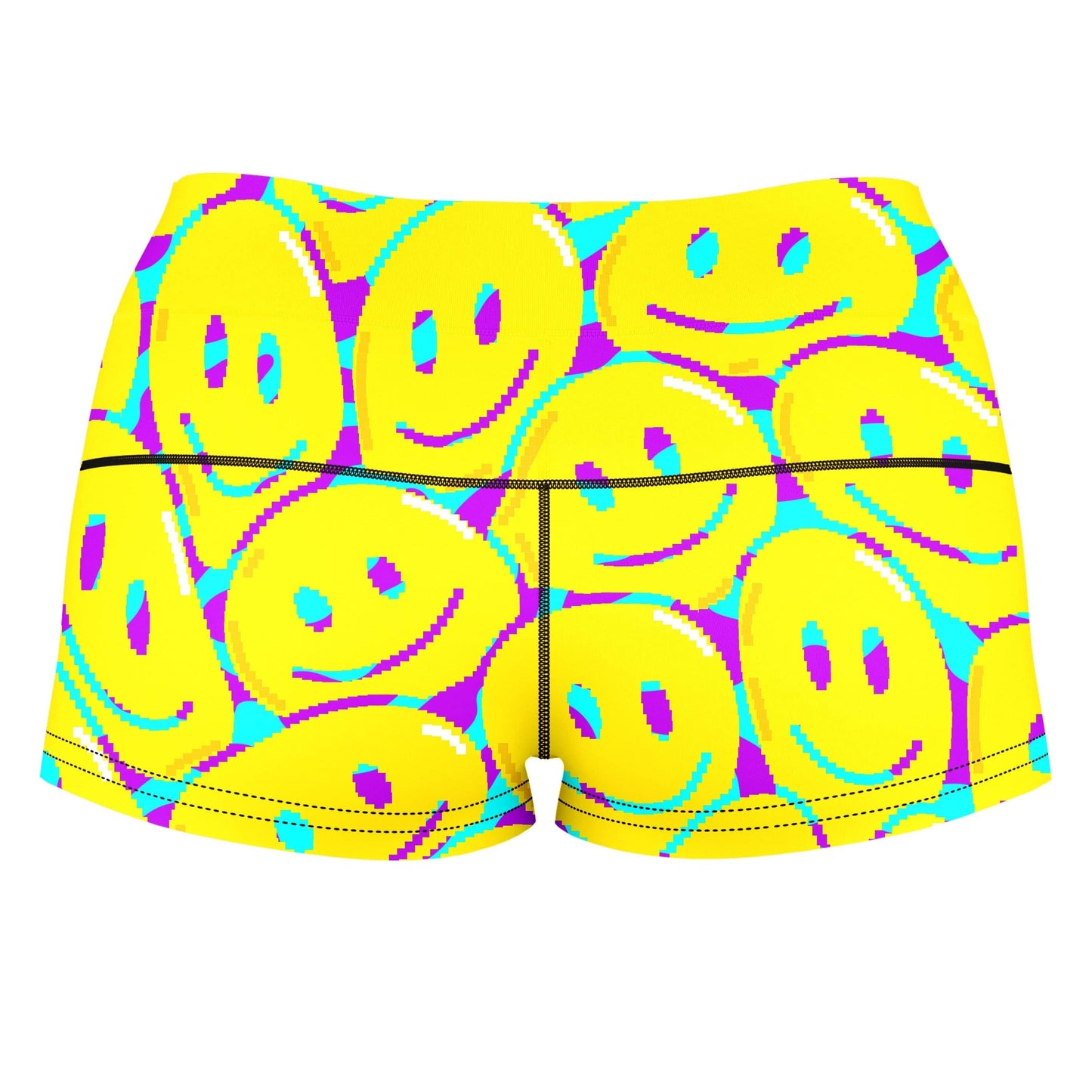 Happy Tabs High-Waisted Women's Shorts, Noctum X Truth, | iEDM