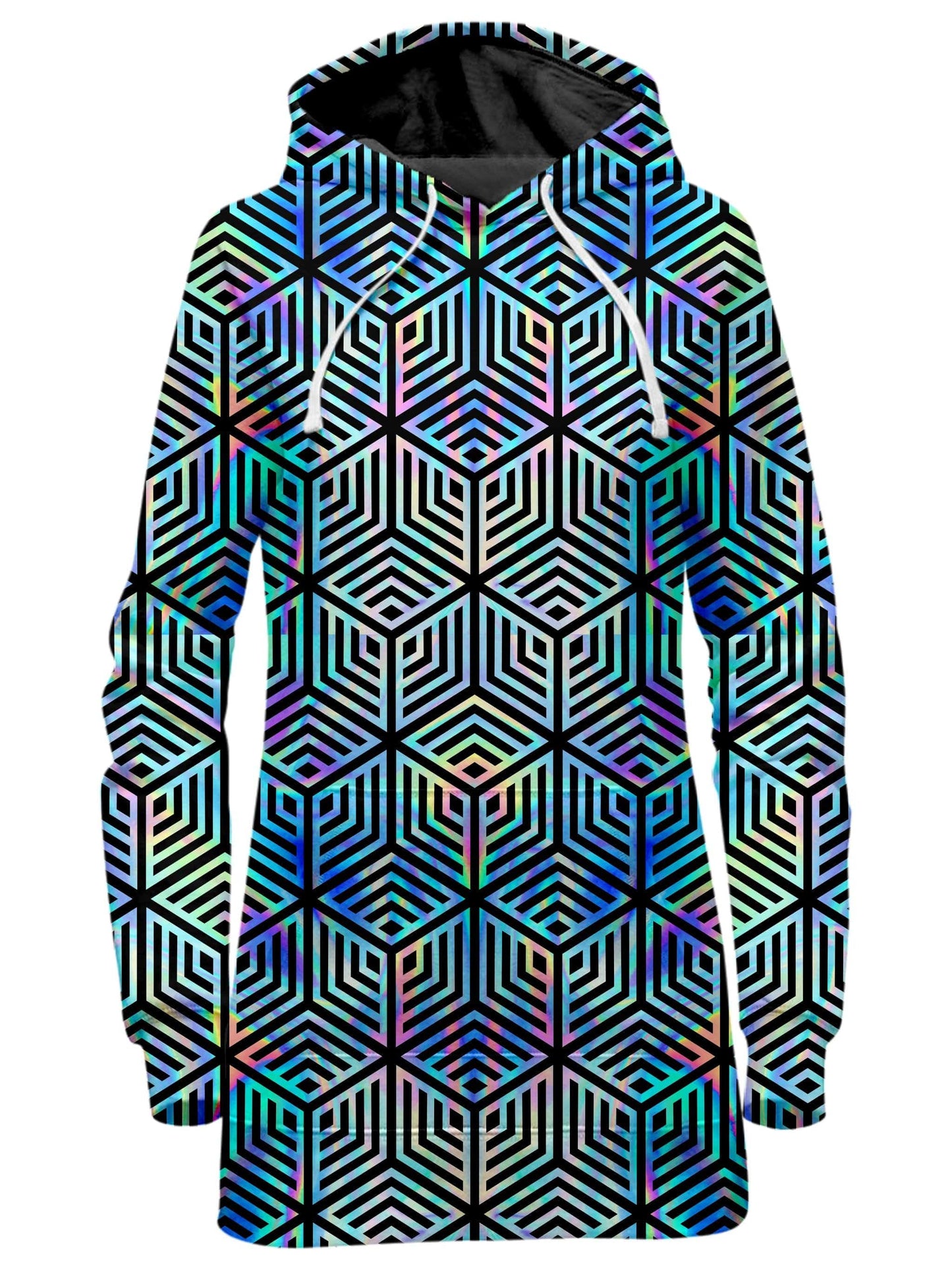 Holographic Hexagon Hoodie Dress and Leggings Combo, Noctum X Truth, | iEDM
