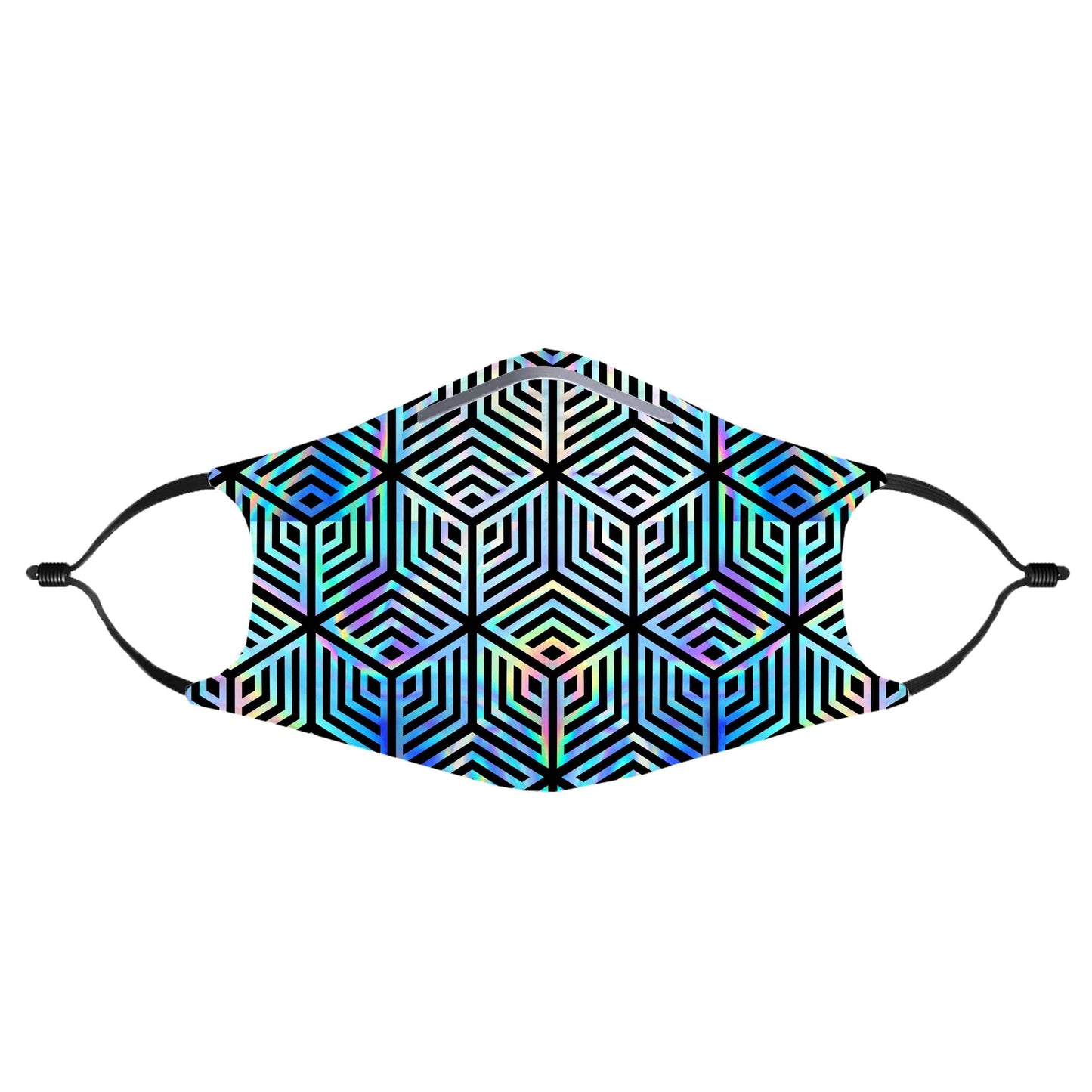 Holographic Hexagon Hoodie Dress and Leggings with PM 2.5 Face Mask Combo, Noctum X Truth, | iEDM