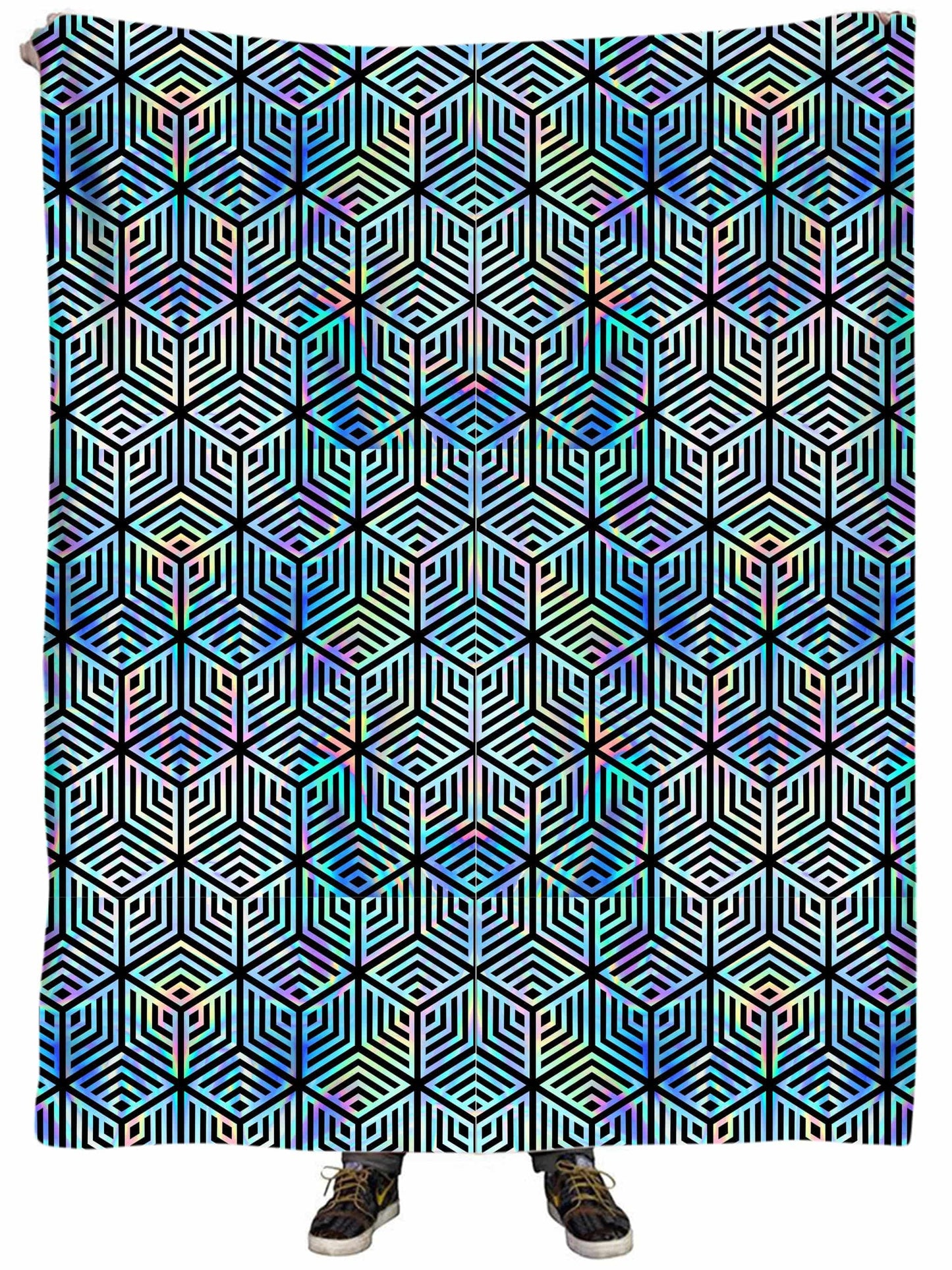 Holographic Hexagon Plush Blanket, Noctum X Truth, | iEDM