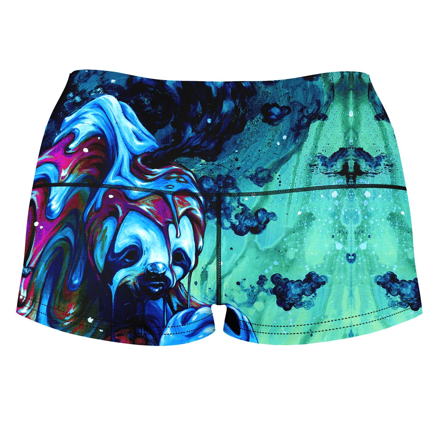 Toxic Sloth High-Waisted Women's Shorts, Noctum X Truth, | iEDM