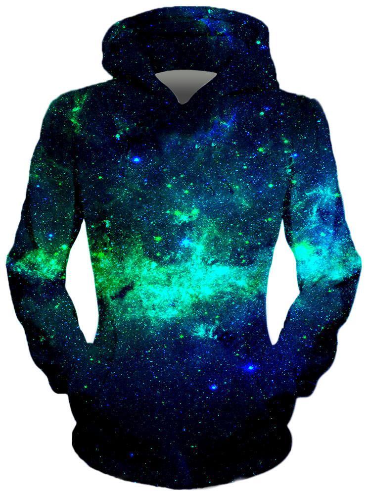 Green Galaxy Unisex Hoodie, On Cue Apparel, | iEDM
