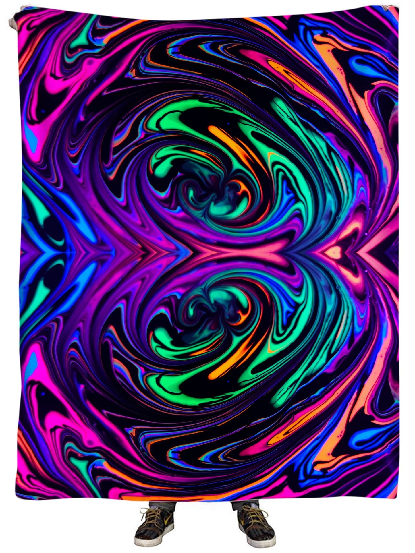 Cosmic Dream Plush Blanket, Psychedelic Pourhouse, | iEDM