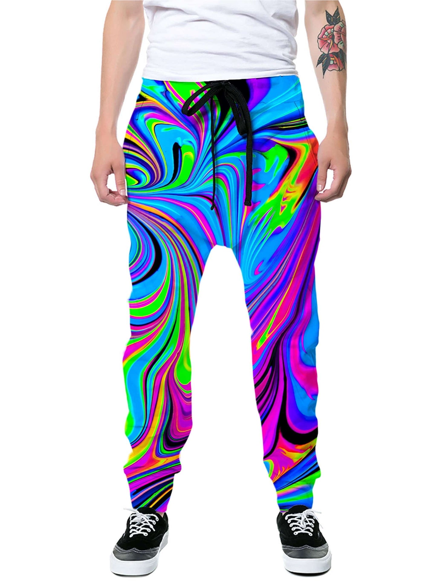 Cosmic Flow Zip-Up Hoodie and Joggers Combo, Psychedelic Pourhouse, | iEDM