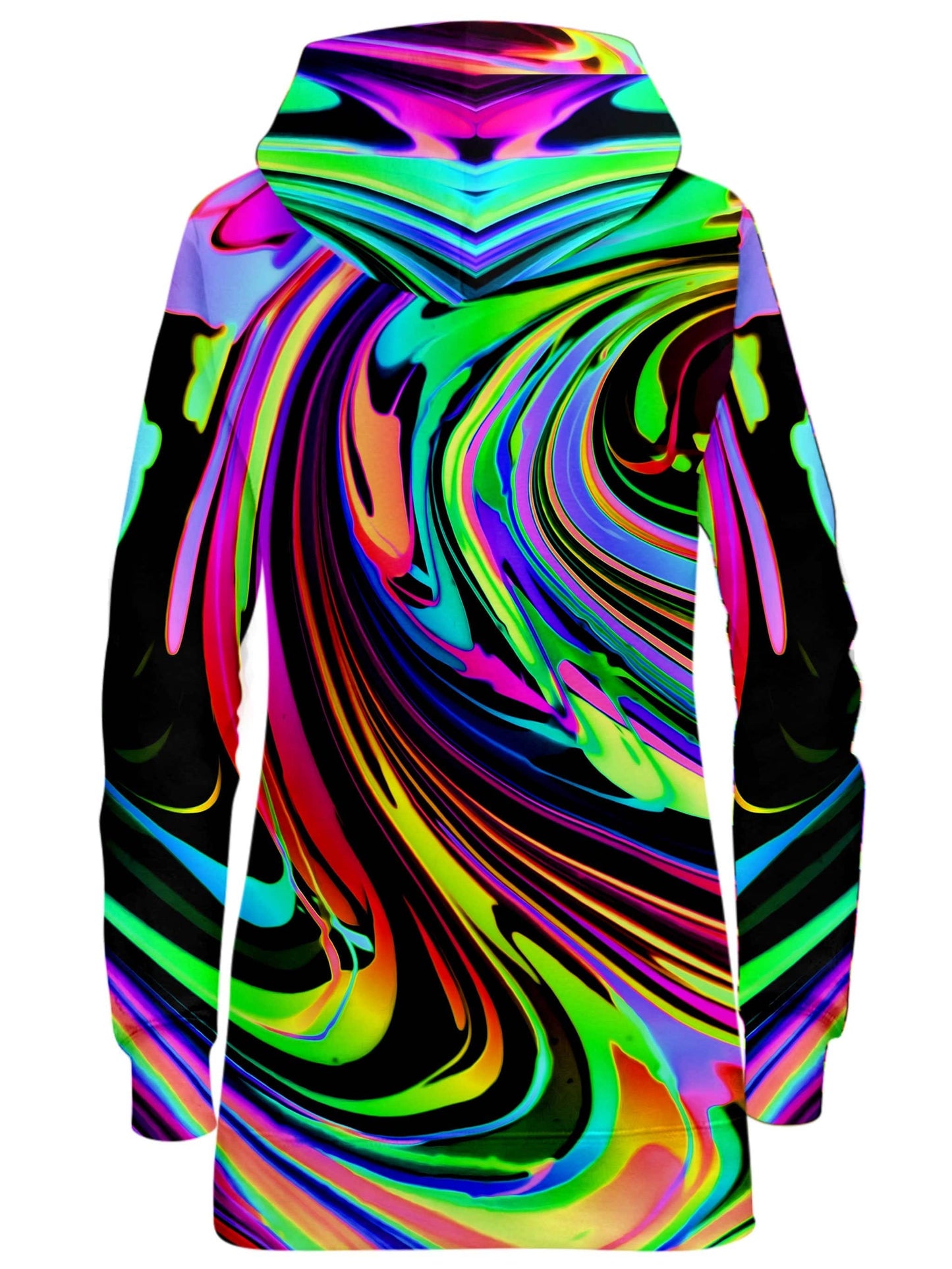 Cosmic Swirl Hoodie Dress, Psychedelic Pourhouse, | iEDM