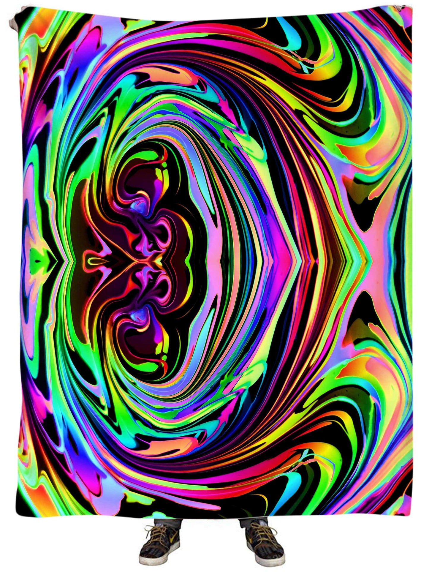Cosmic Swirl Plush Blanket, Psychedelic Pourhouse, | iEDM