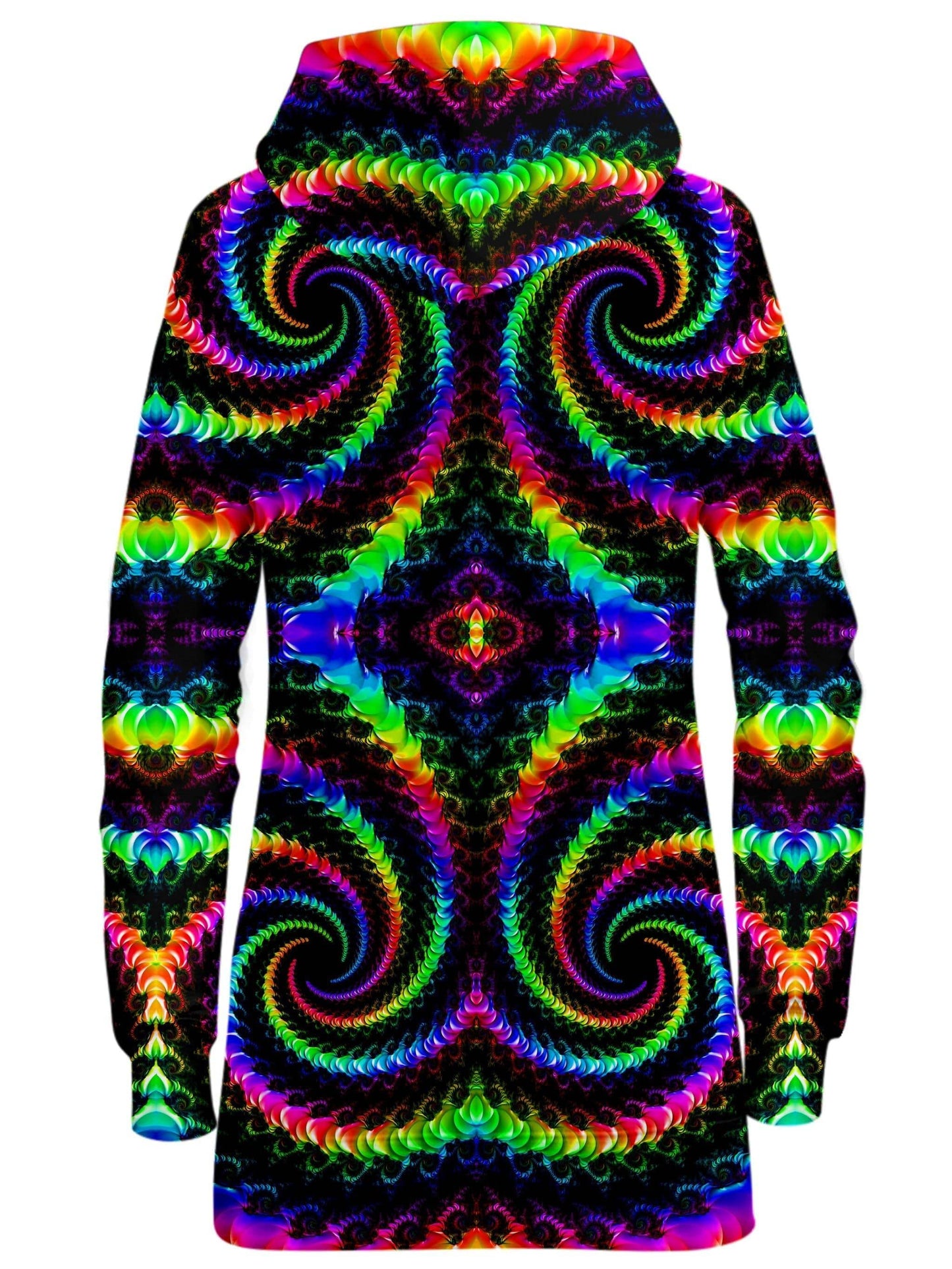 Fractaled Vision Hoodie Dress, Psychedelic Pourhouse, | iEDM