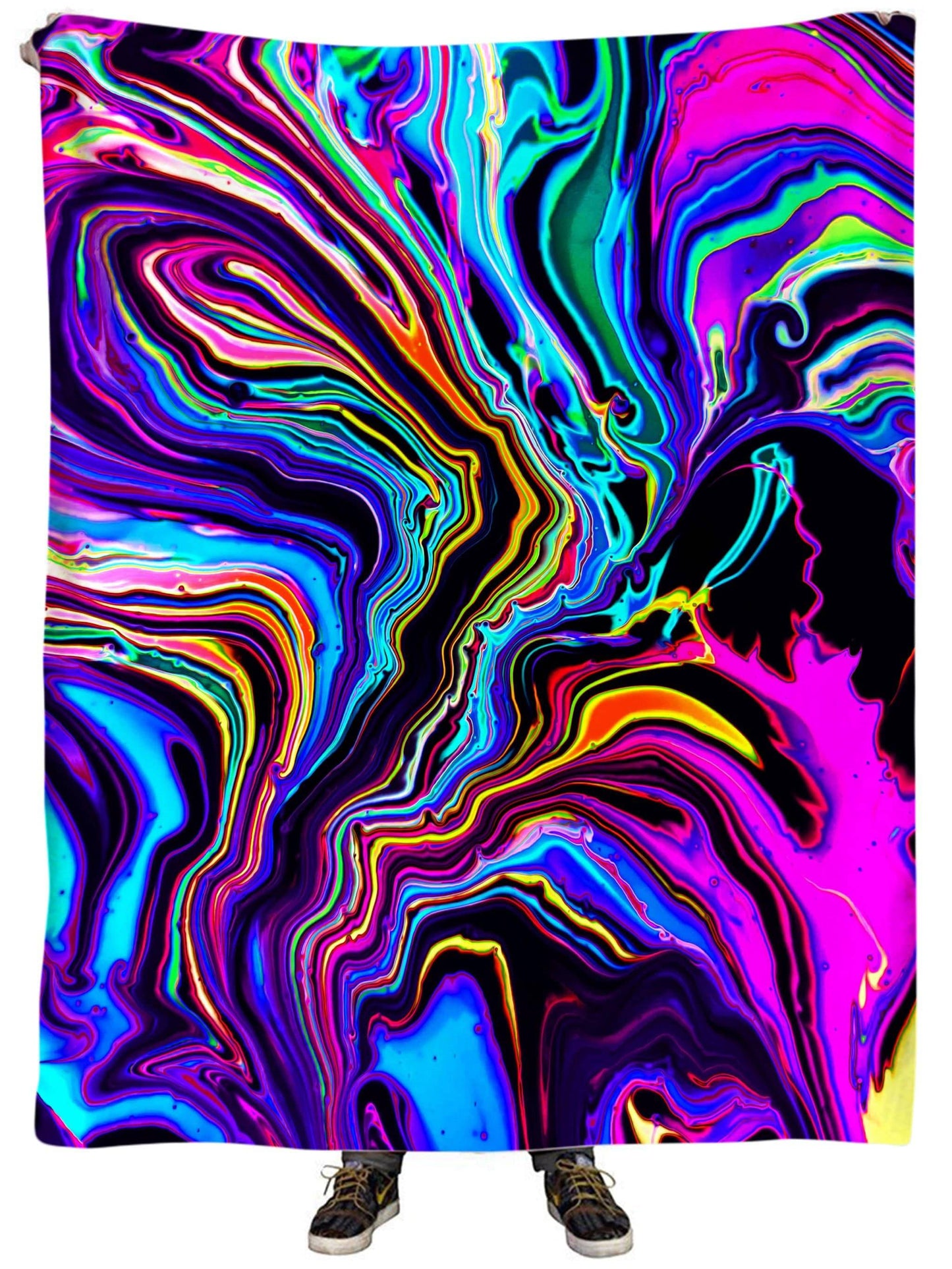 Neon Rift Plush Blanket, Psychedelic Pourhouse, | iEDM