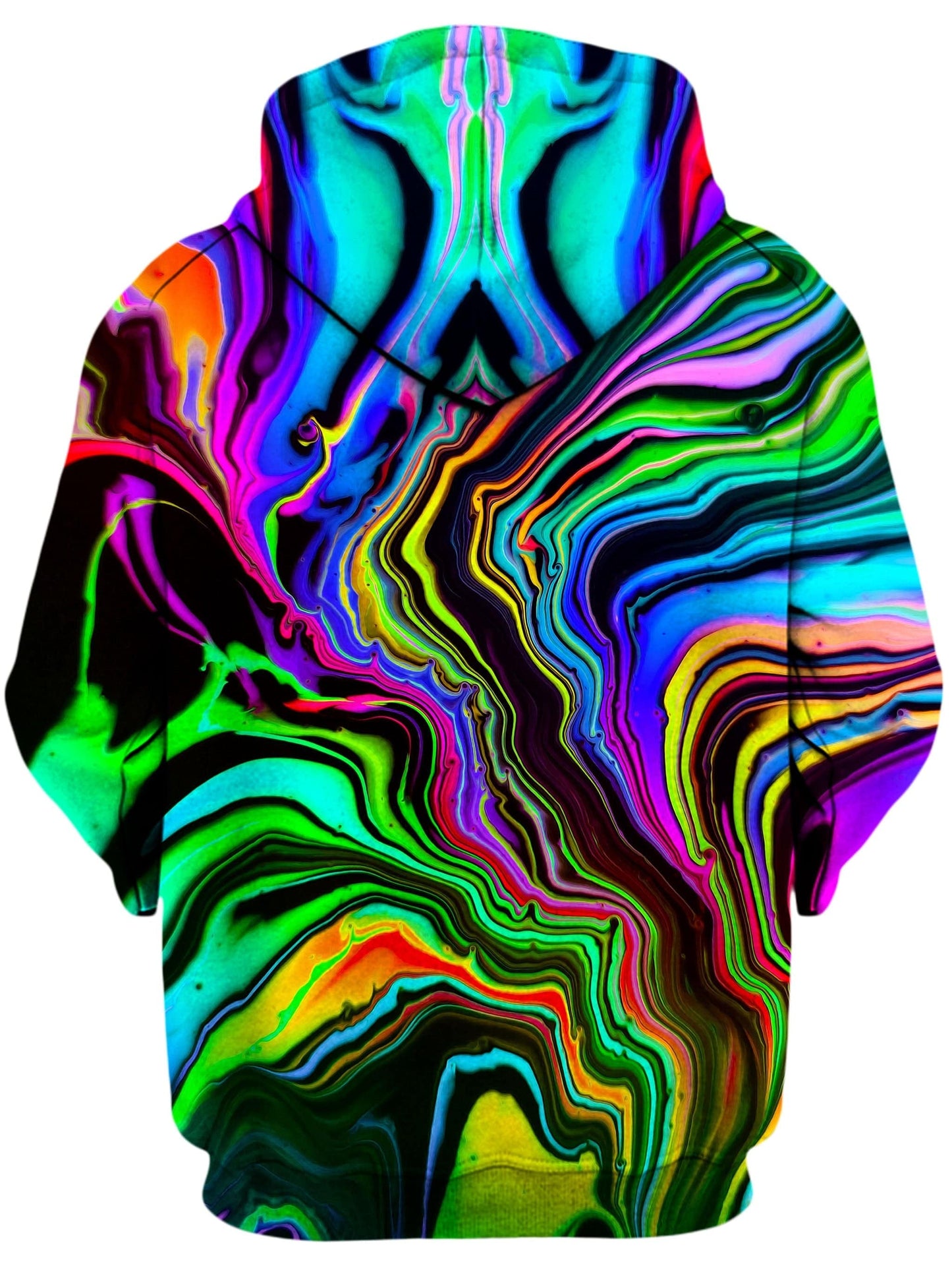Rainbow Rift Unisex Zip-Up Hoodie, Psychedelic Pourhouse, | iEDM