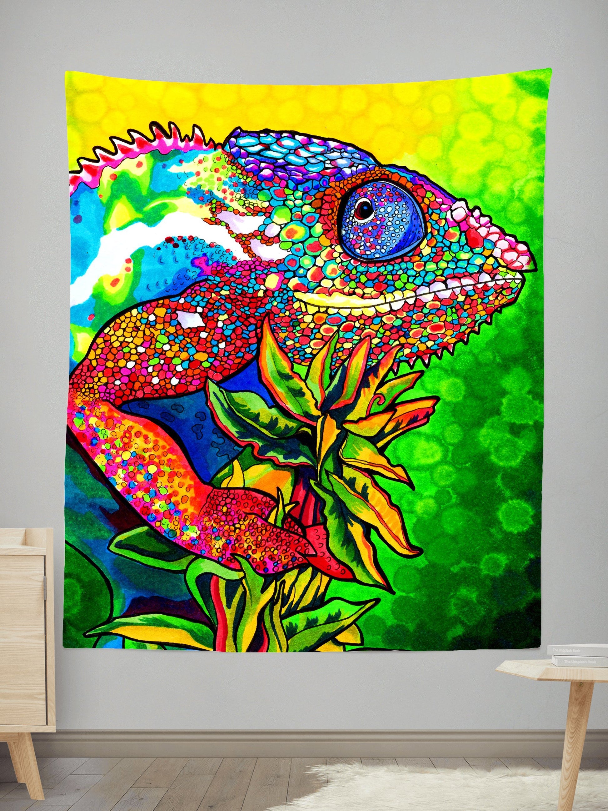Capricious Chameleon Tapestry, Rachel Rosenkoetter, | iEDM