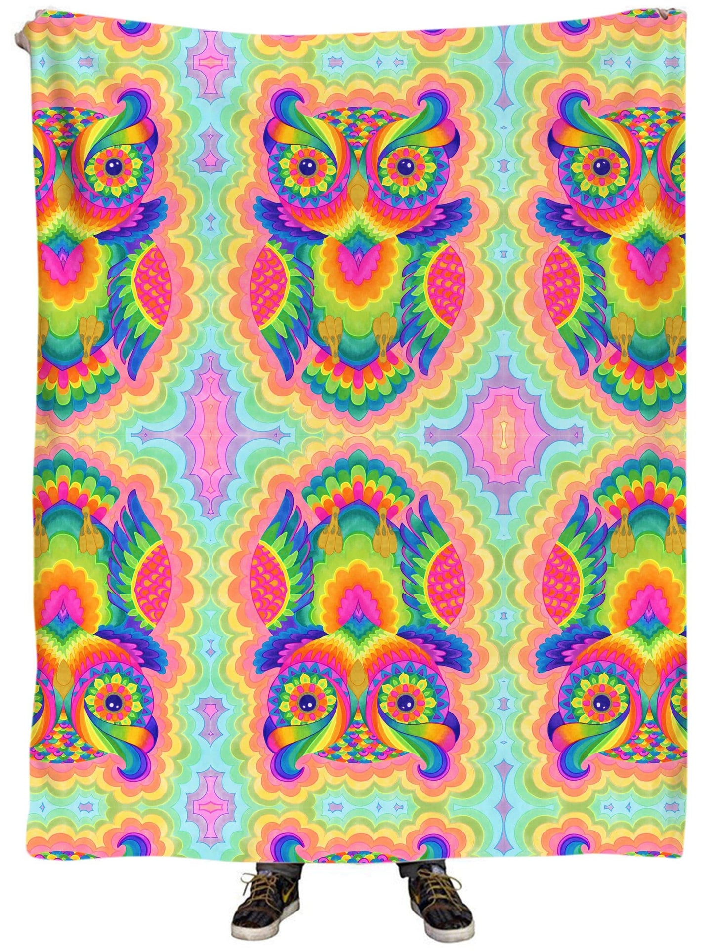 Cosmic Owl Plush Blanket, Rachel Rosenkoetter, | iEDM