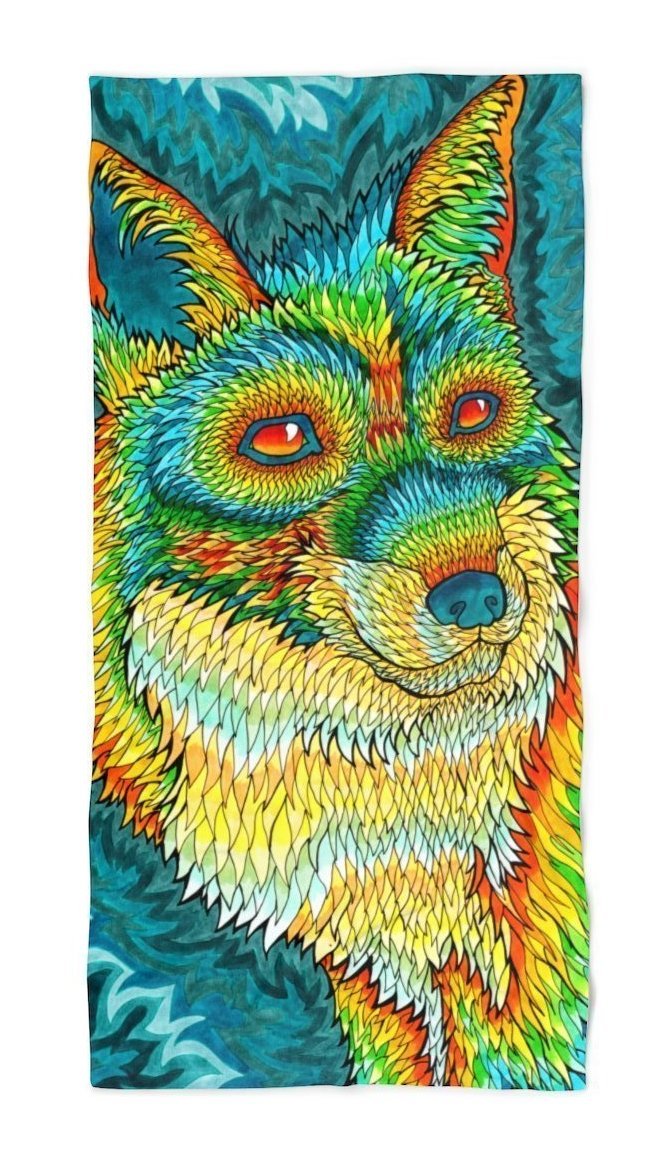 Foxadelic II Beach Throw, Rachel Rosenkoetter, | iEDM