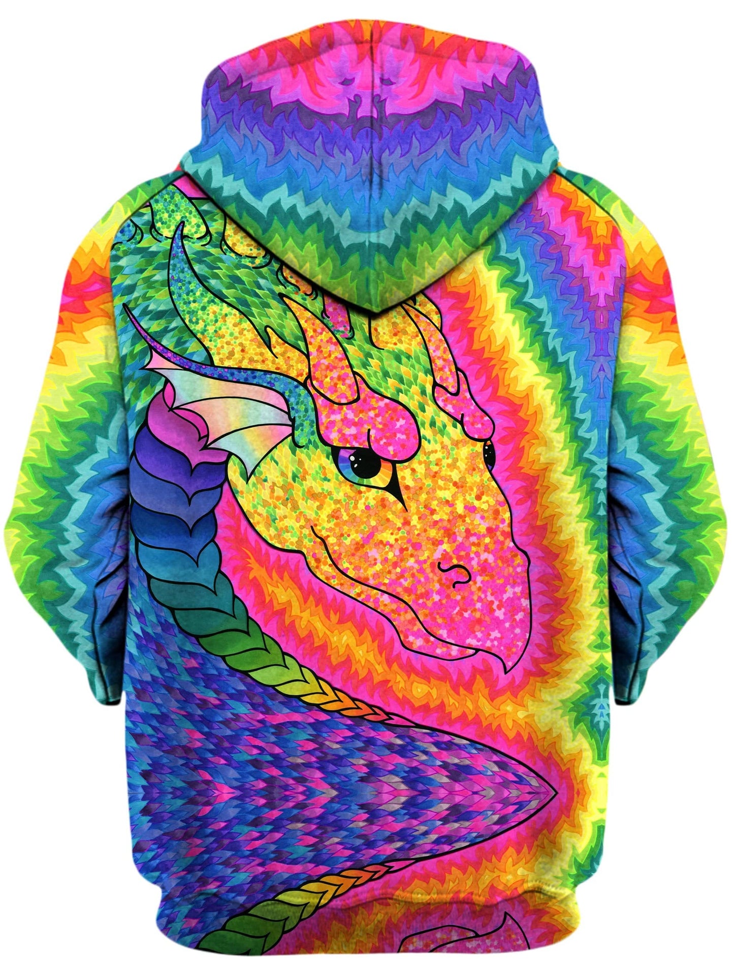 Rainbow Dragon Unisex Zip-Up Hoodie, Rachel Rosenkoetter, | iEDM