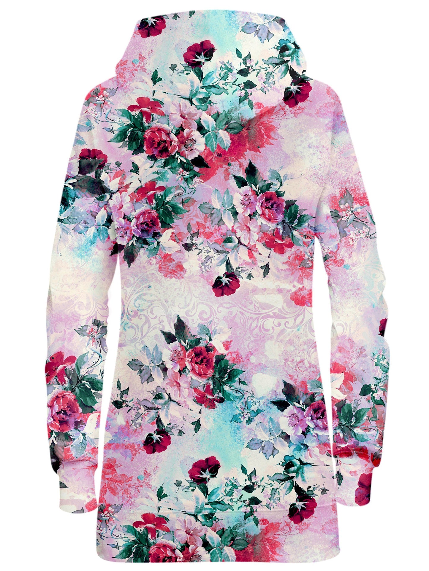 Riza Peker Pink Floral Hoodie Dress - iEDM