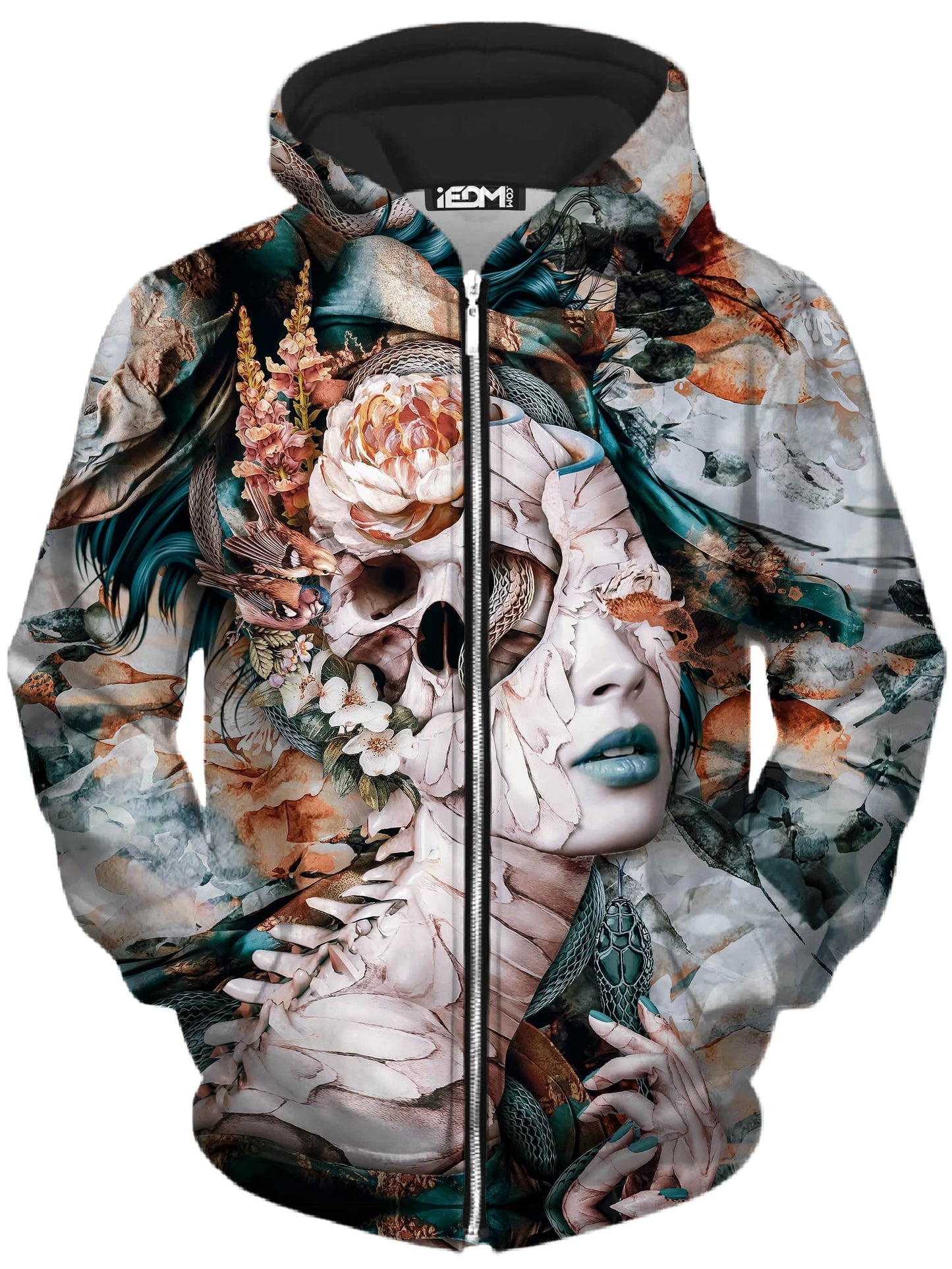 Queen Of Snakes Unisex Zip-Up Hoodie, Riza Peker, | iEDM