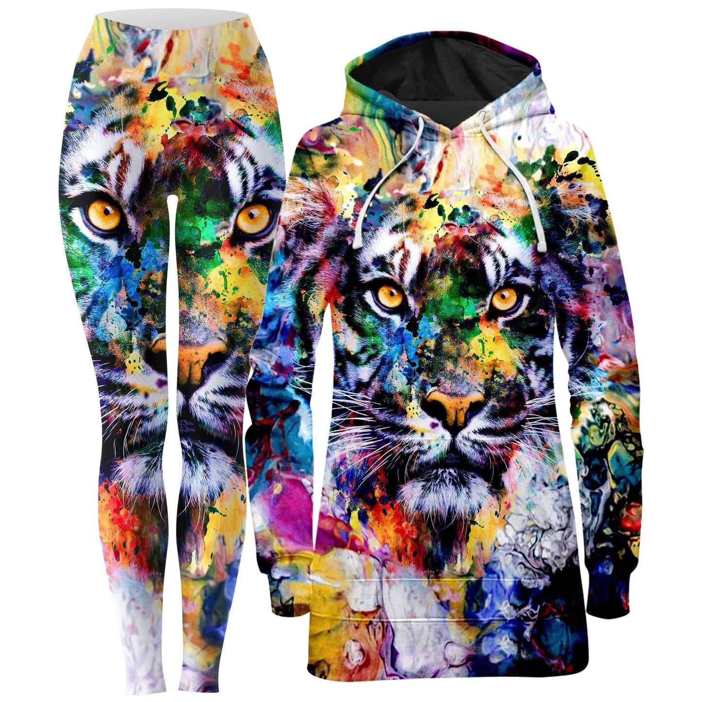 Tiger Hoodie Dress and Leggings Combo, Riza Peker, | iEDM