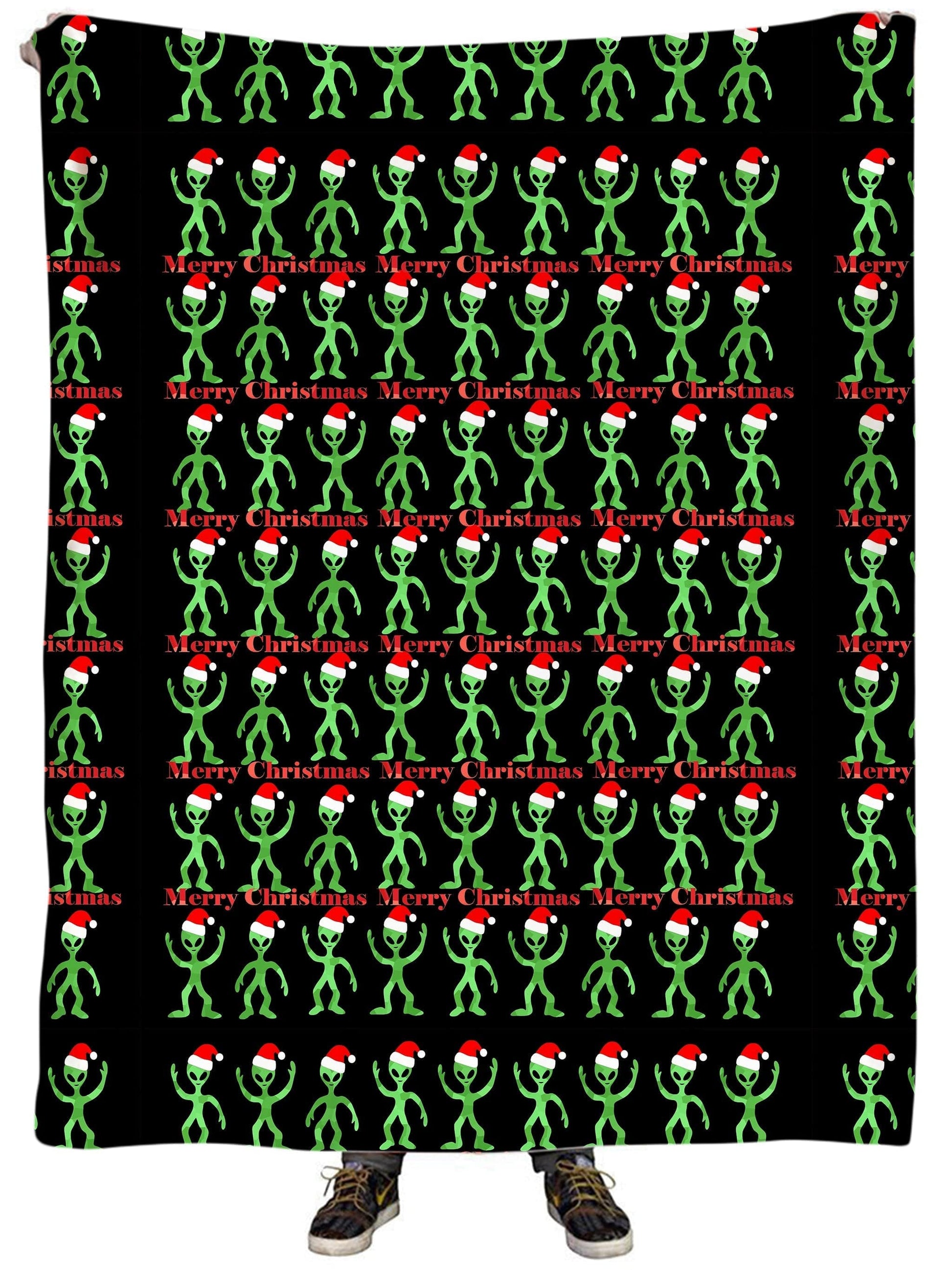 Alien Christmas Plush Blanket, Sartoris Art, | iEDM