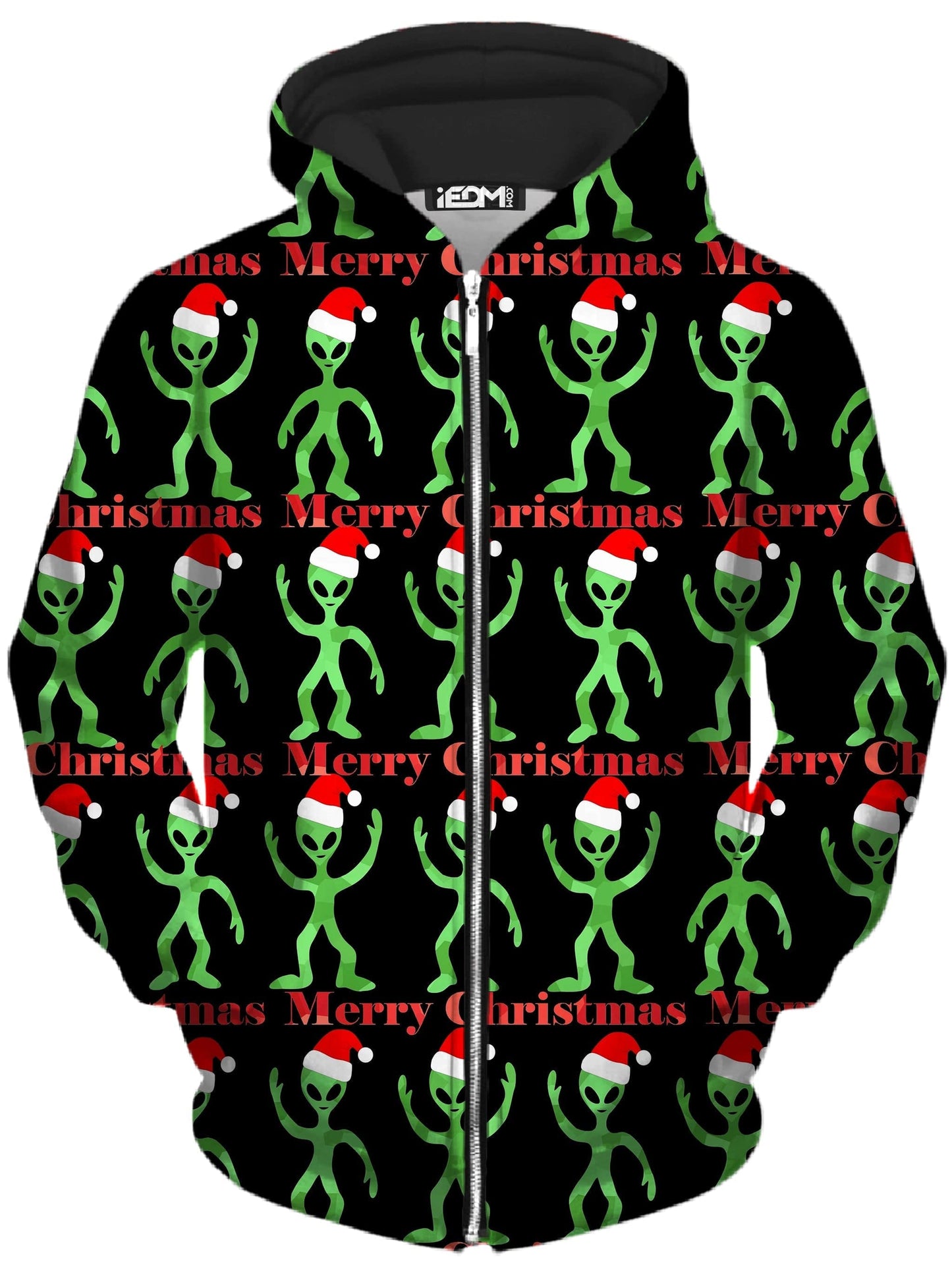 Alien Christmas Zip-Up Hoodie and Joggers Combo, Sartoris Art, | iEDM