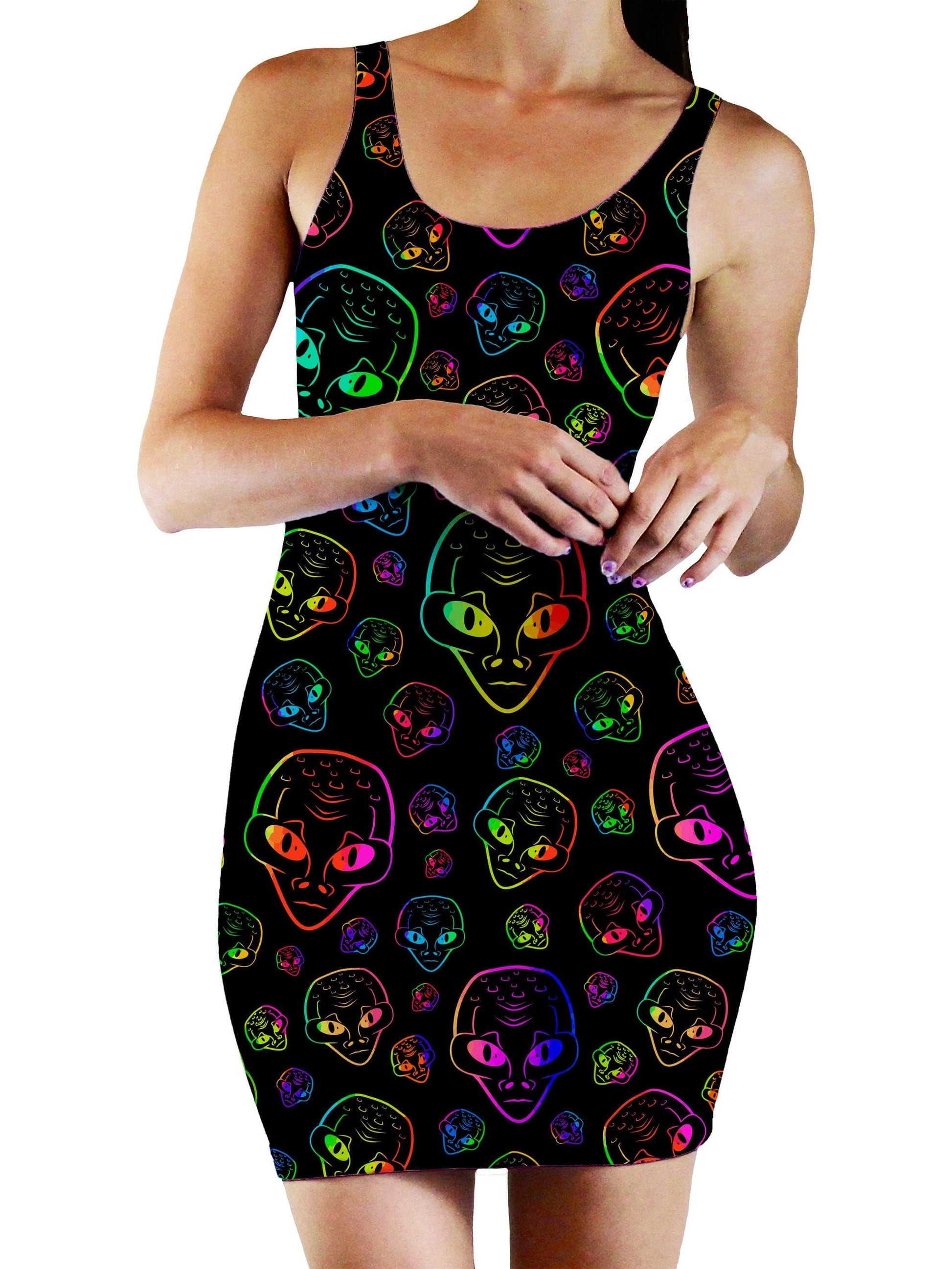 Alien Invasion Bodycon Mini Dress, Sartoris Art, | iEDM