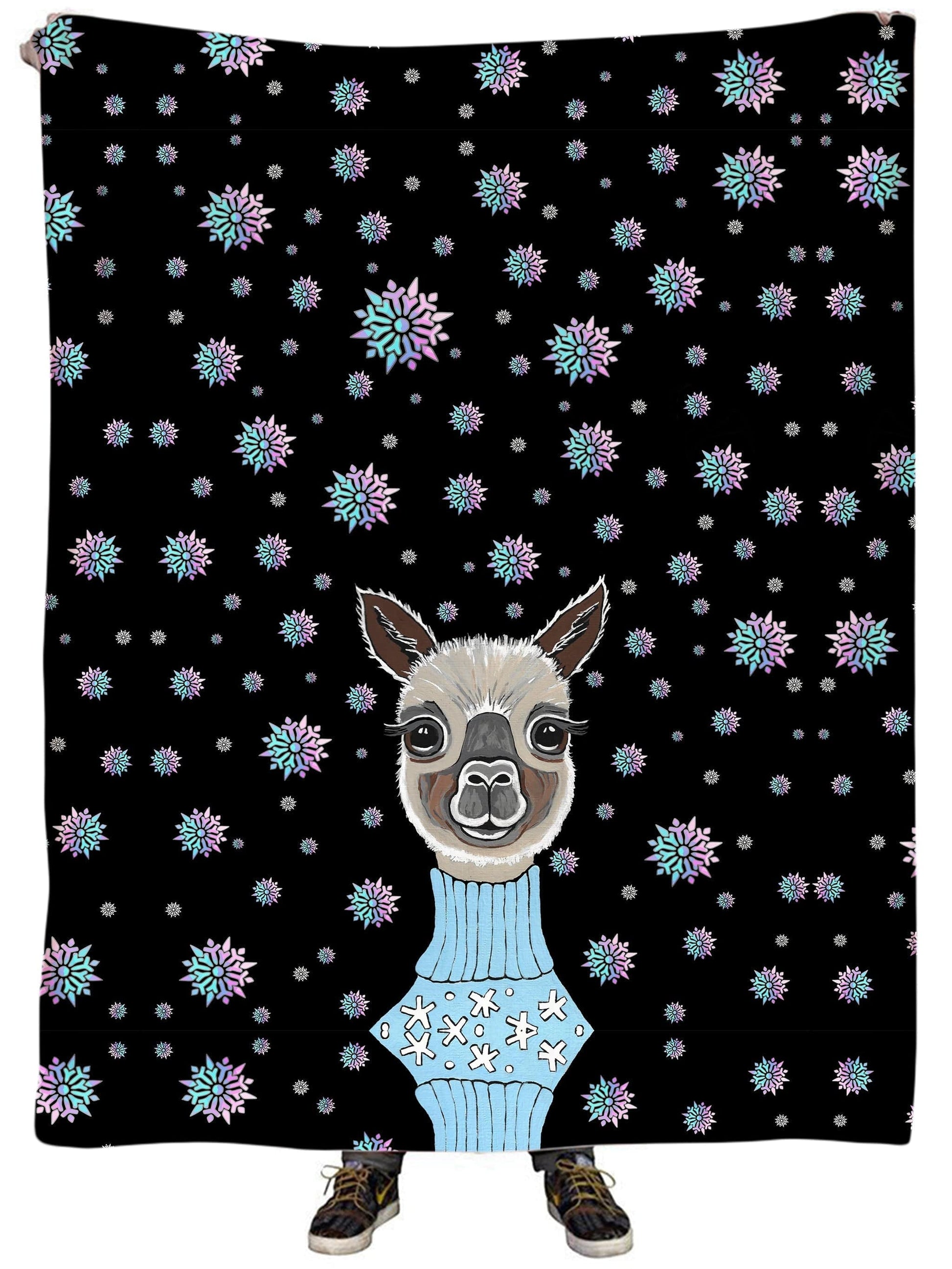 Alpaca Christmas Plush Blanket, Sartoris Art, | iEDM