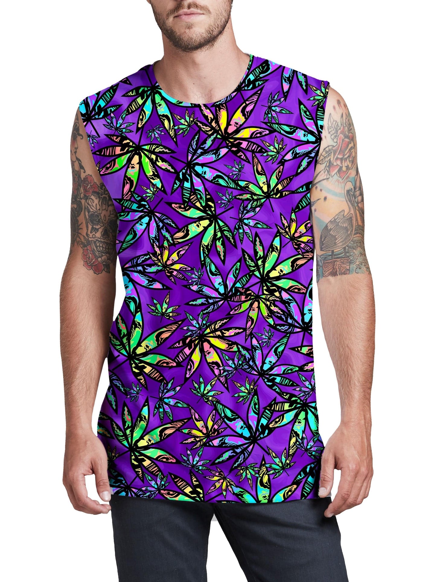 Cannabis Cascade Men's Muscle Tank, Sartoris Art, | iEDM