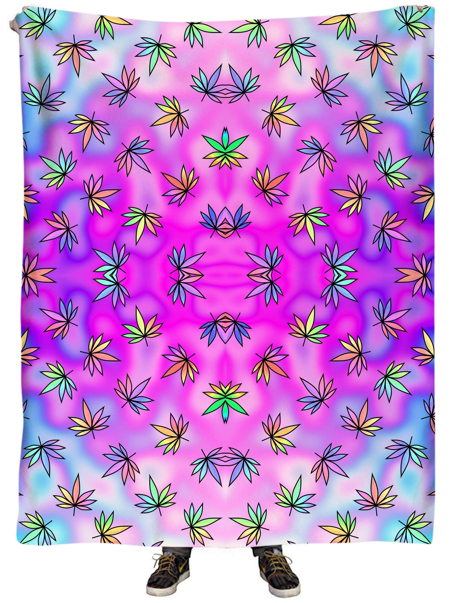 Cascading Marijuana Plush Blanket, Sartoris Art, | iEDM