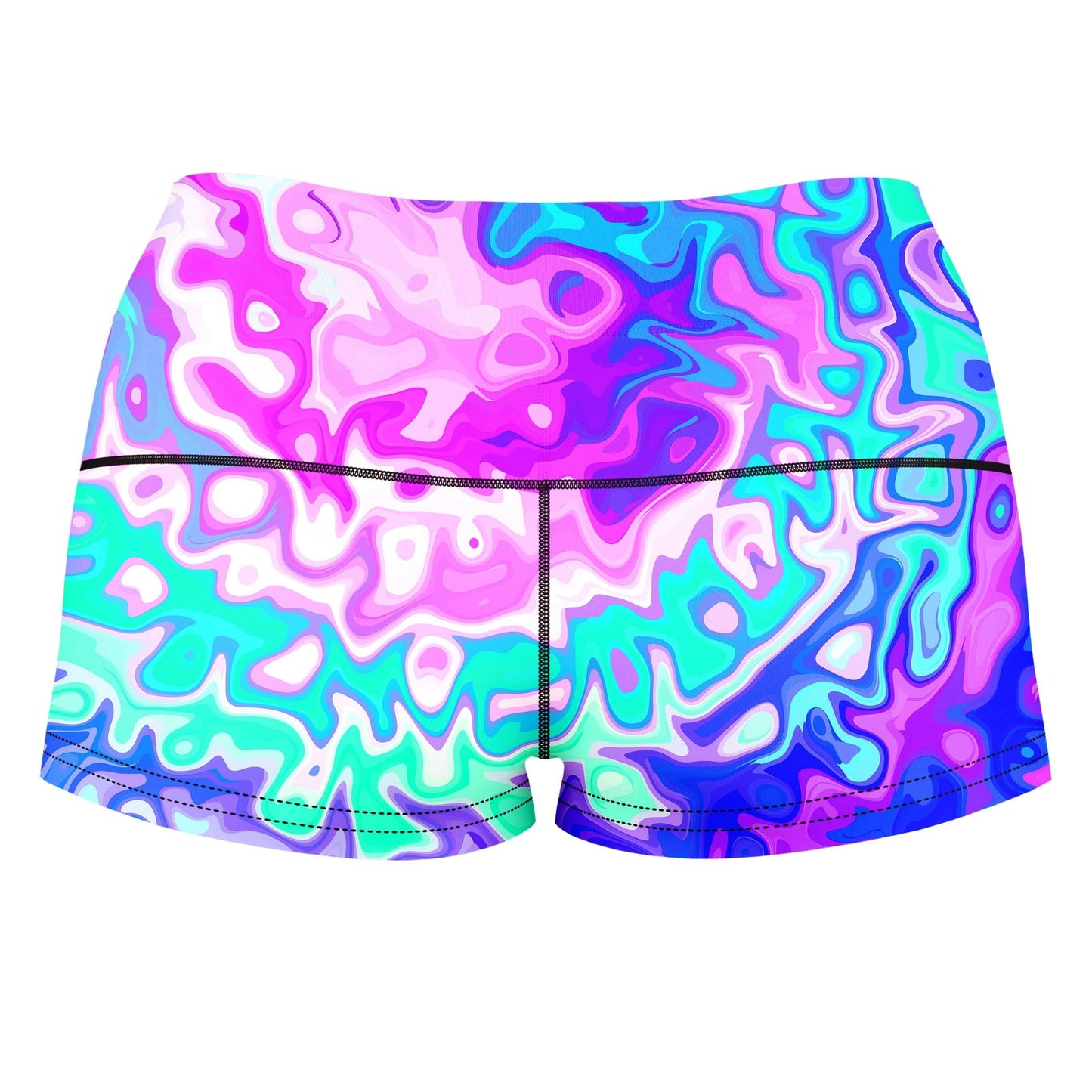 Catch The Wave High-Waisted Women's Shorts, Sartoris Art, | iEDM