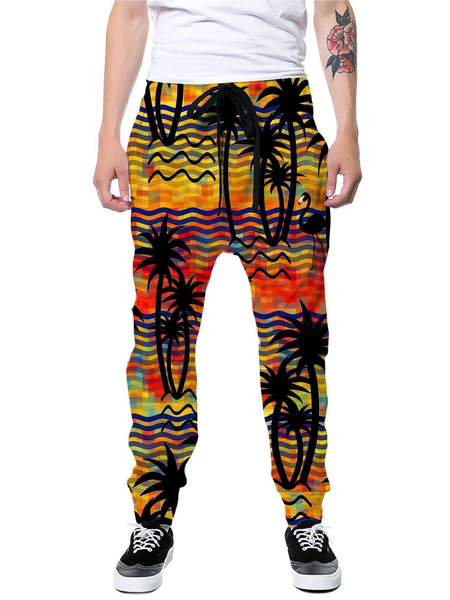 Flamingo Island Zip-Up Hoodie and Joggers Combo, Sartoris Art, | iEDM