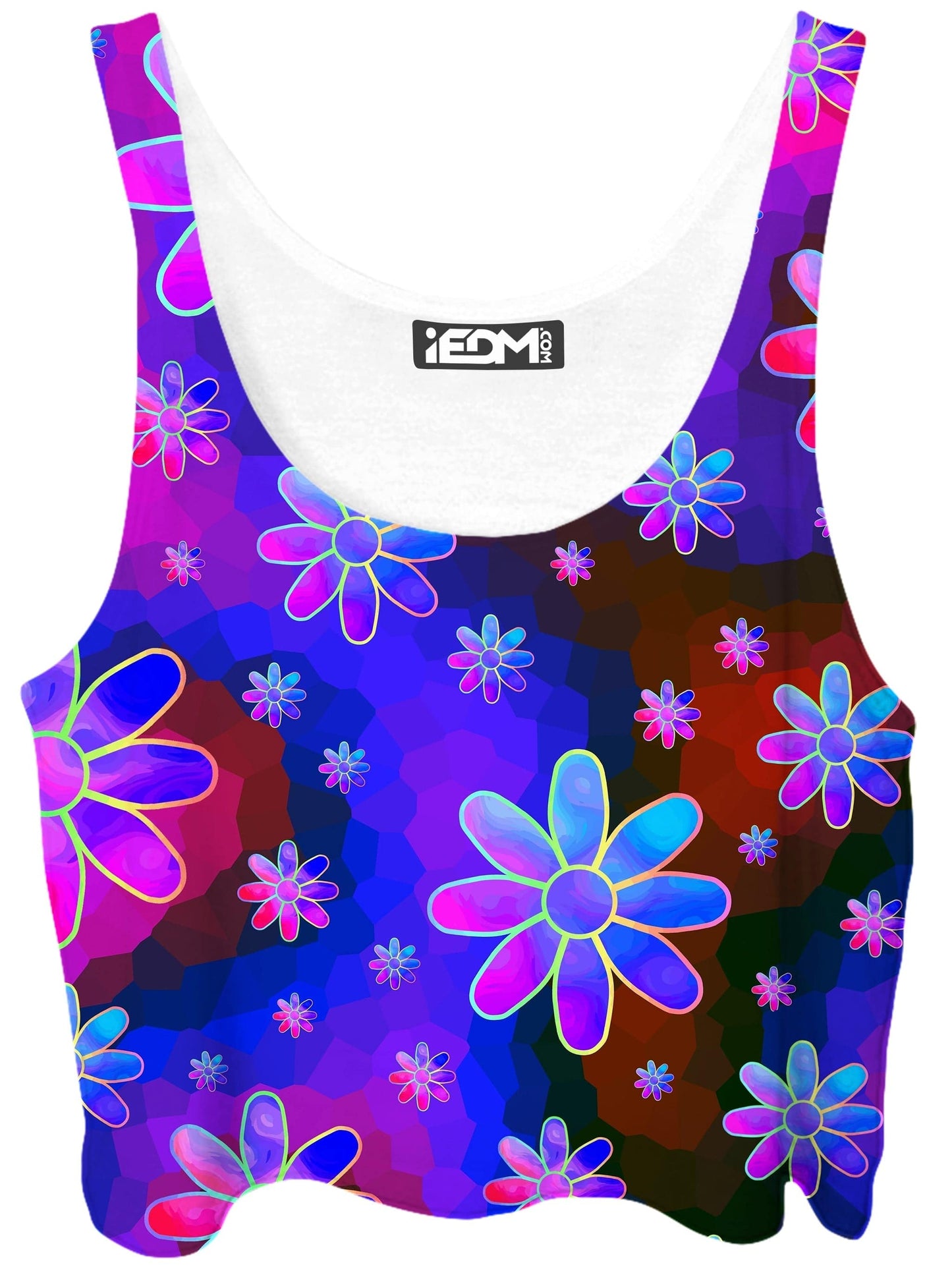 Floral Fantasy Abstract Crop Top, Sartoris Art, | iEDM