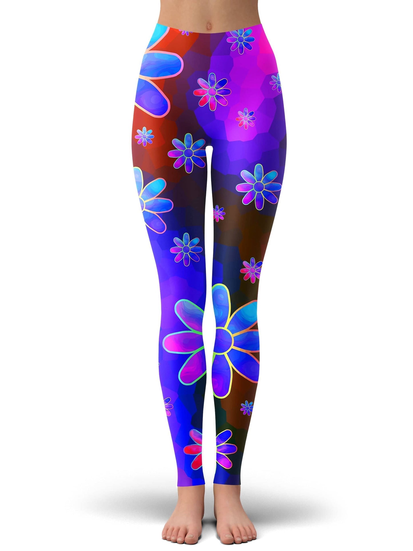 Floral Fantasy Abstract Crop Top and Leggings Combo, Sartoris Art, | iEDM