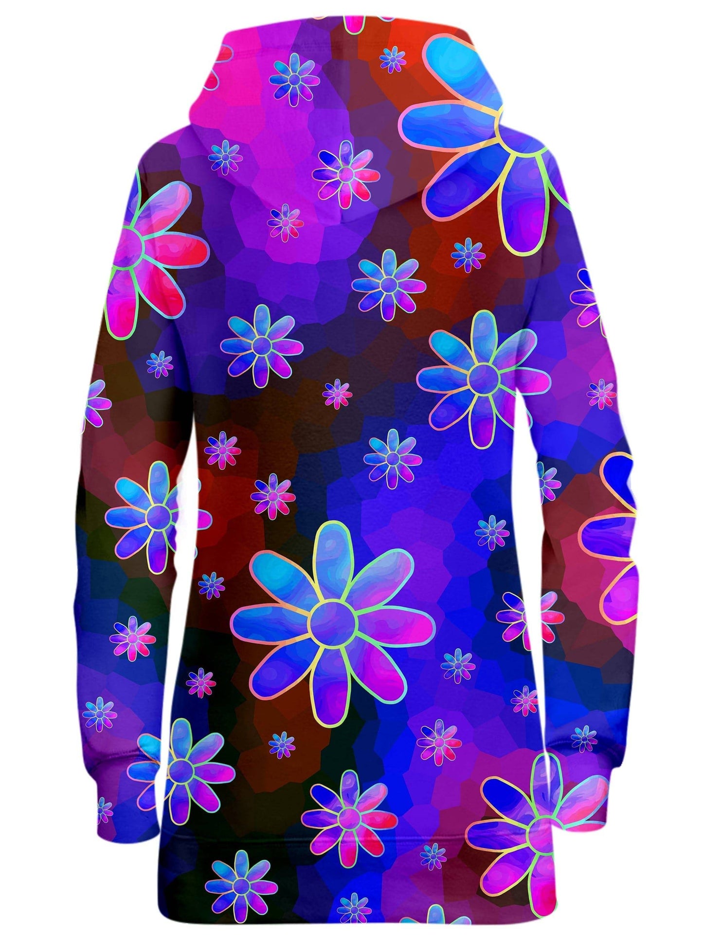 Floral Fantasy Abstract Hoodie Dress, Sartoris Art, | iEDM