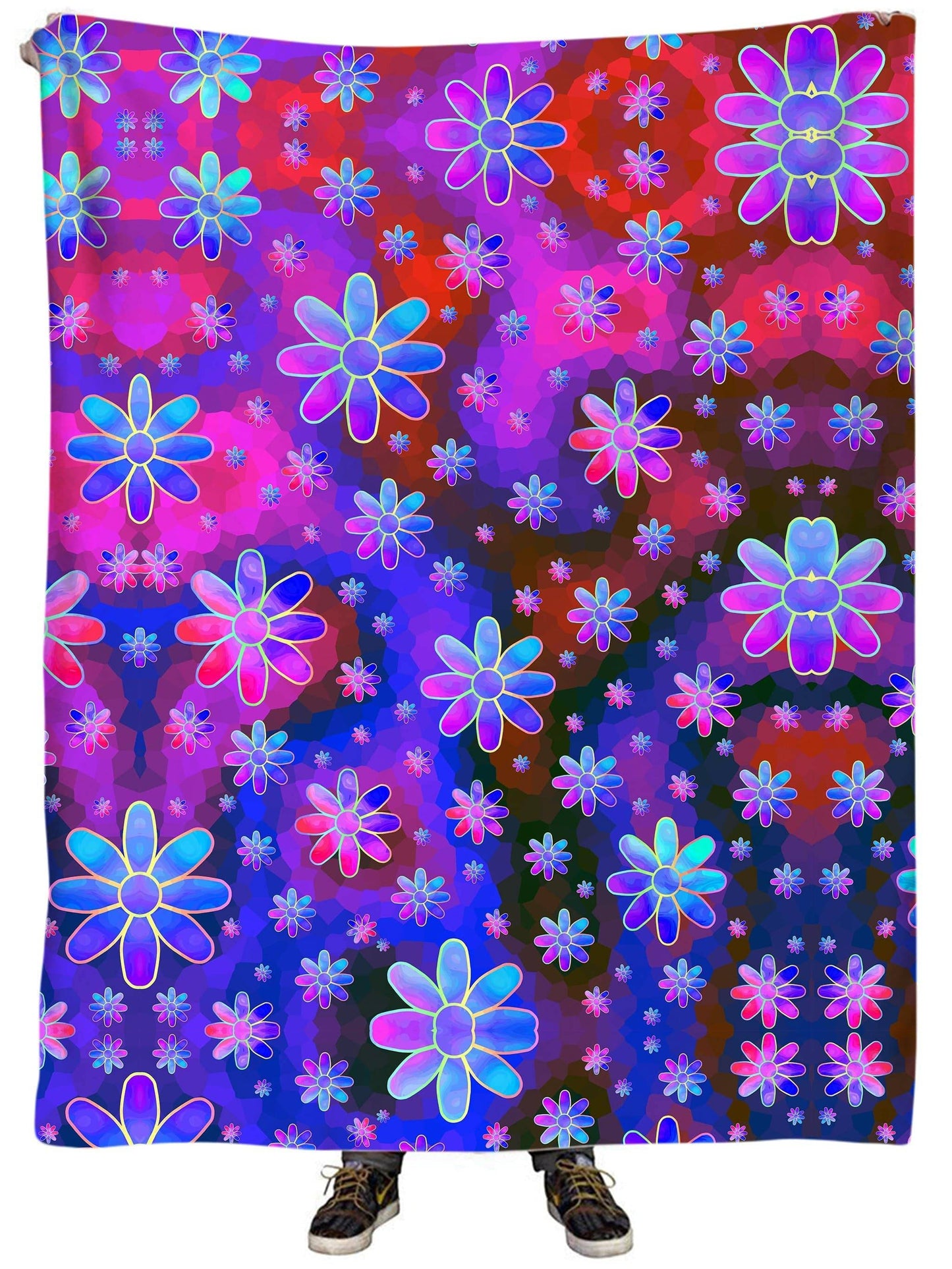 Floral Fantasy Abstract Plush Blanket, Sartoris Art, | iEDM